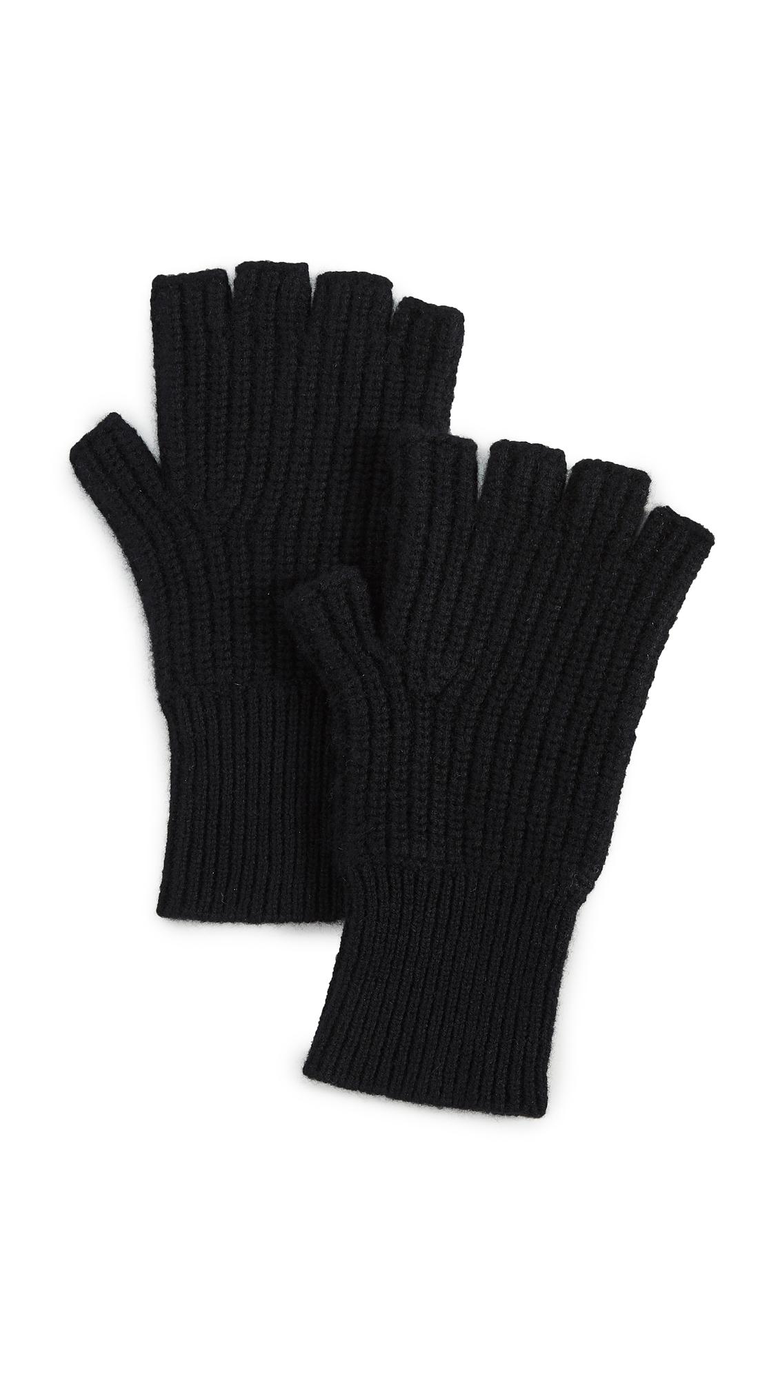 Black Dents Mens Lynton Knitted Cuff Gloves