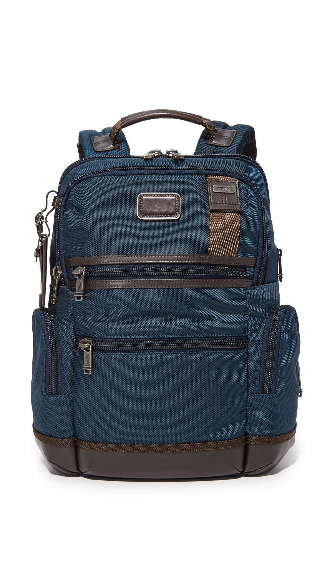 Tumi Leather Alpha Bravo Knox Backpack in Navy (Blue) for Men - Lyst