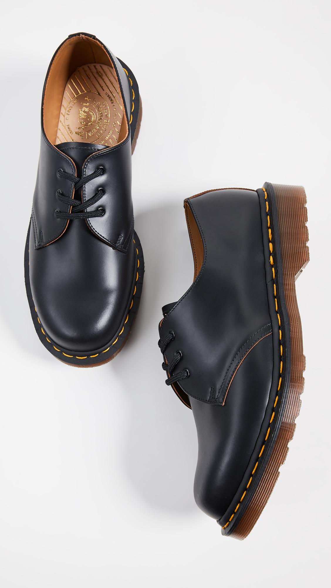 Dr. Martens Leather Made In England Vintage 1461 3 Eye Lace Ups in ...