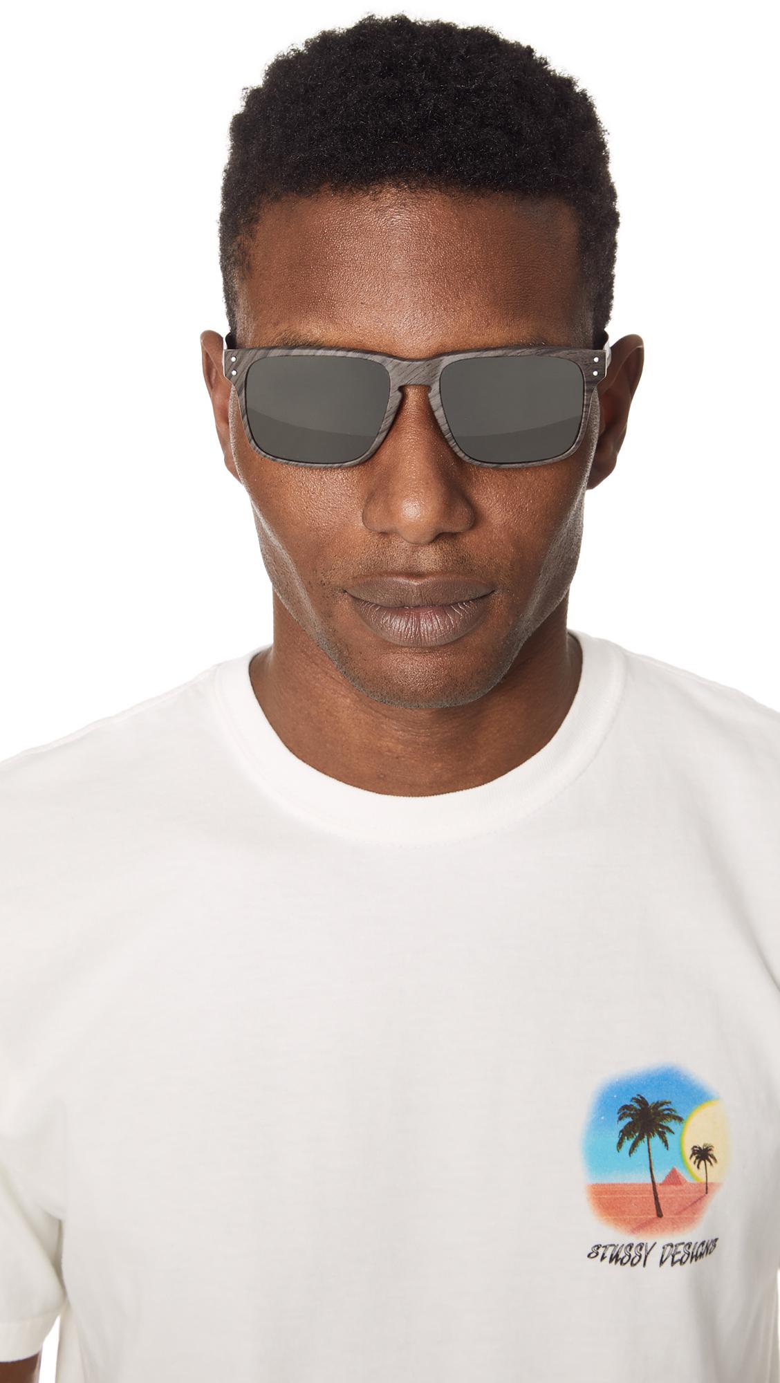 Oakley Holbrook Woodgrain Prizm Sunglasses In Black Silver Metallic For Men Lyst Oakley Holbrook Woodgrain Prizm Sunglasses In Black Silver Metallic For Men Lyst