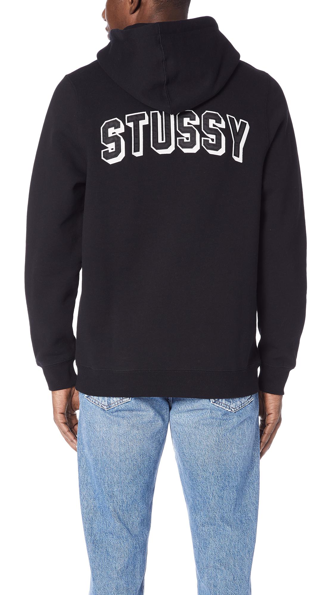 stussy arch applique hoodie