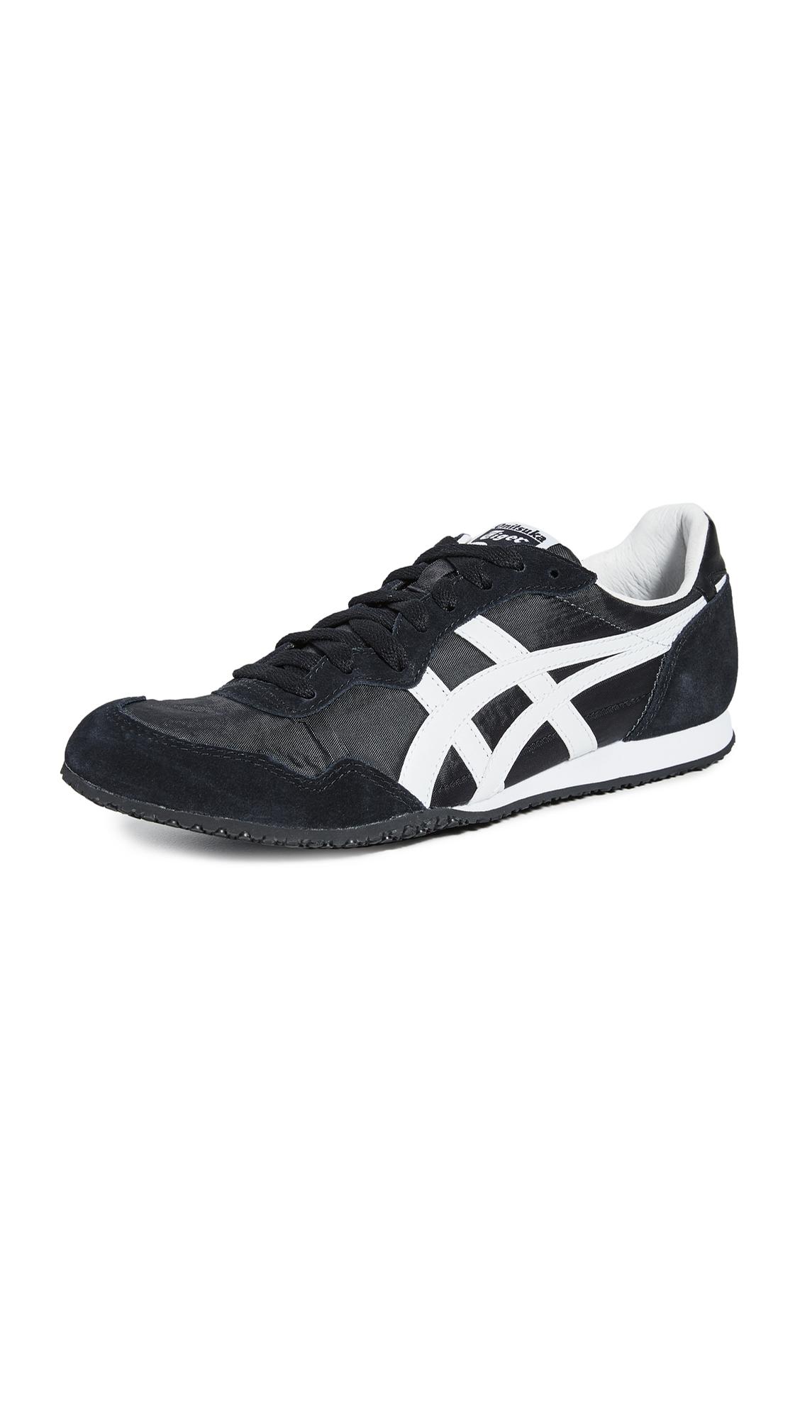 Onitsuka Tiger Leather Serrano Sneakers in Black/White (Black) for Men ...