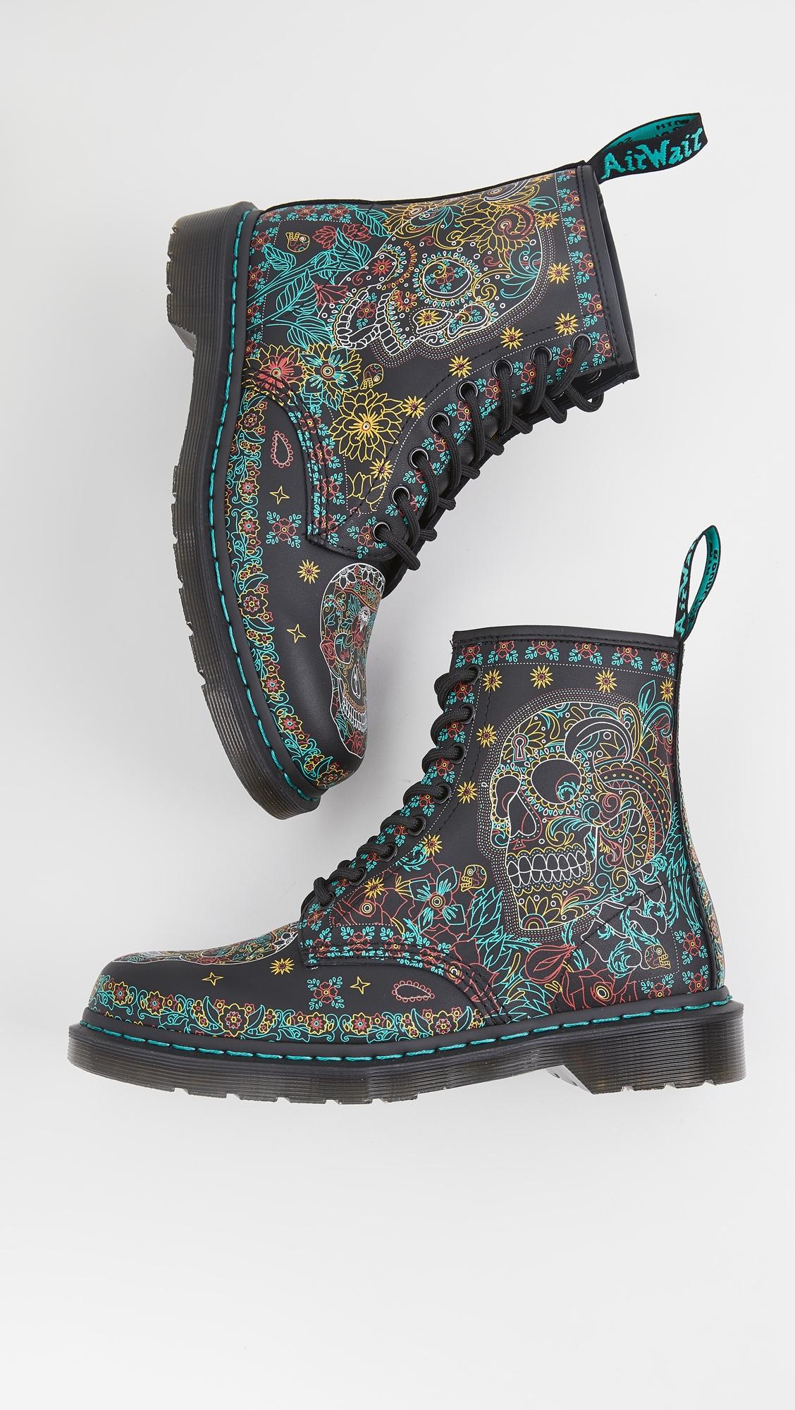 dr martens skull boots