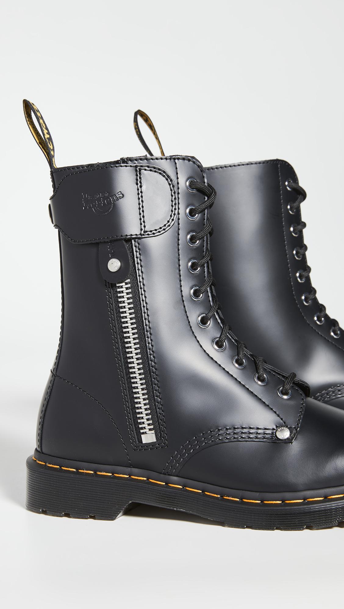 dr martens 1490 10 eye bex boots in black