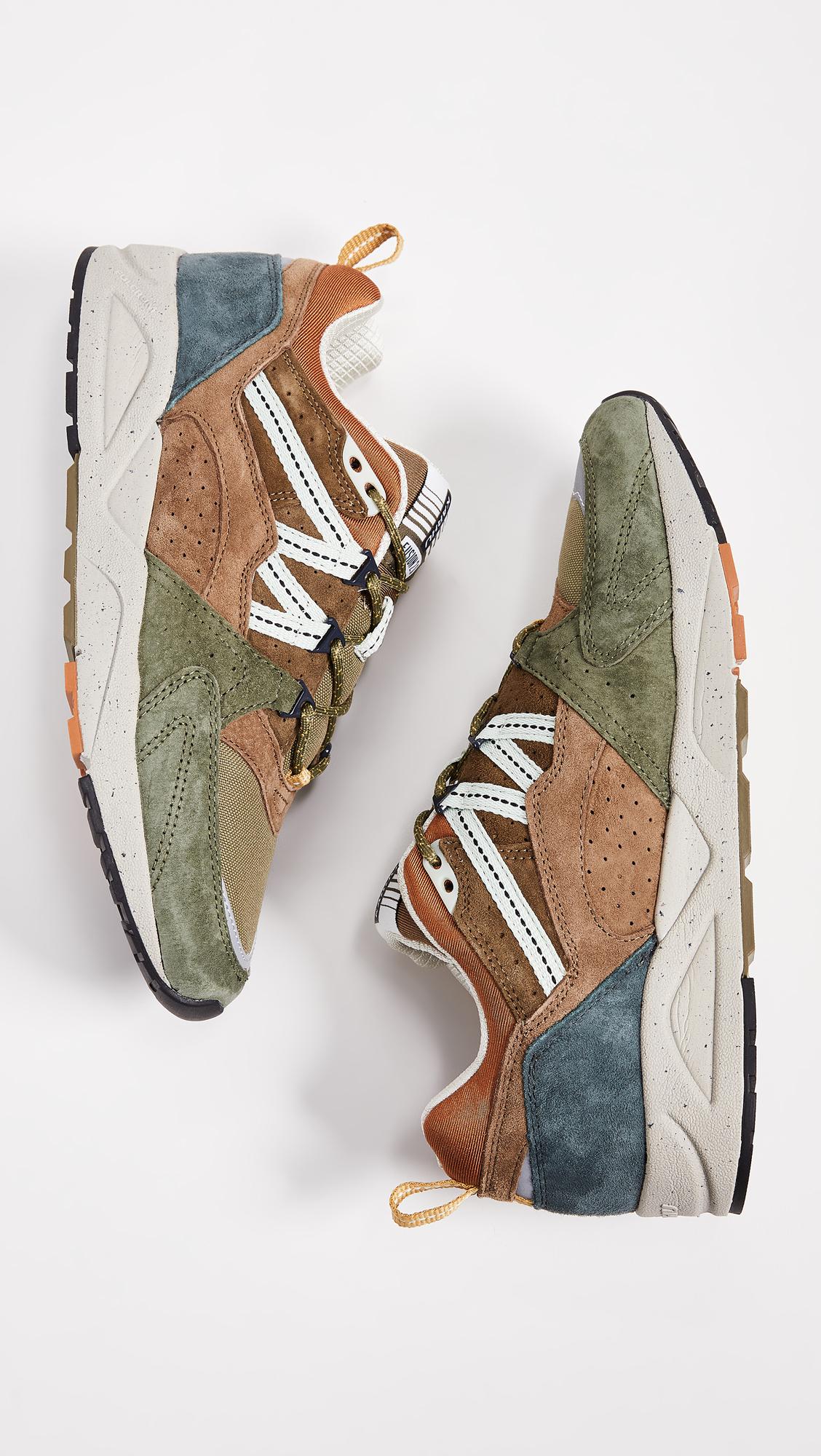 fusion leather and mesh sneakers