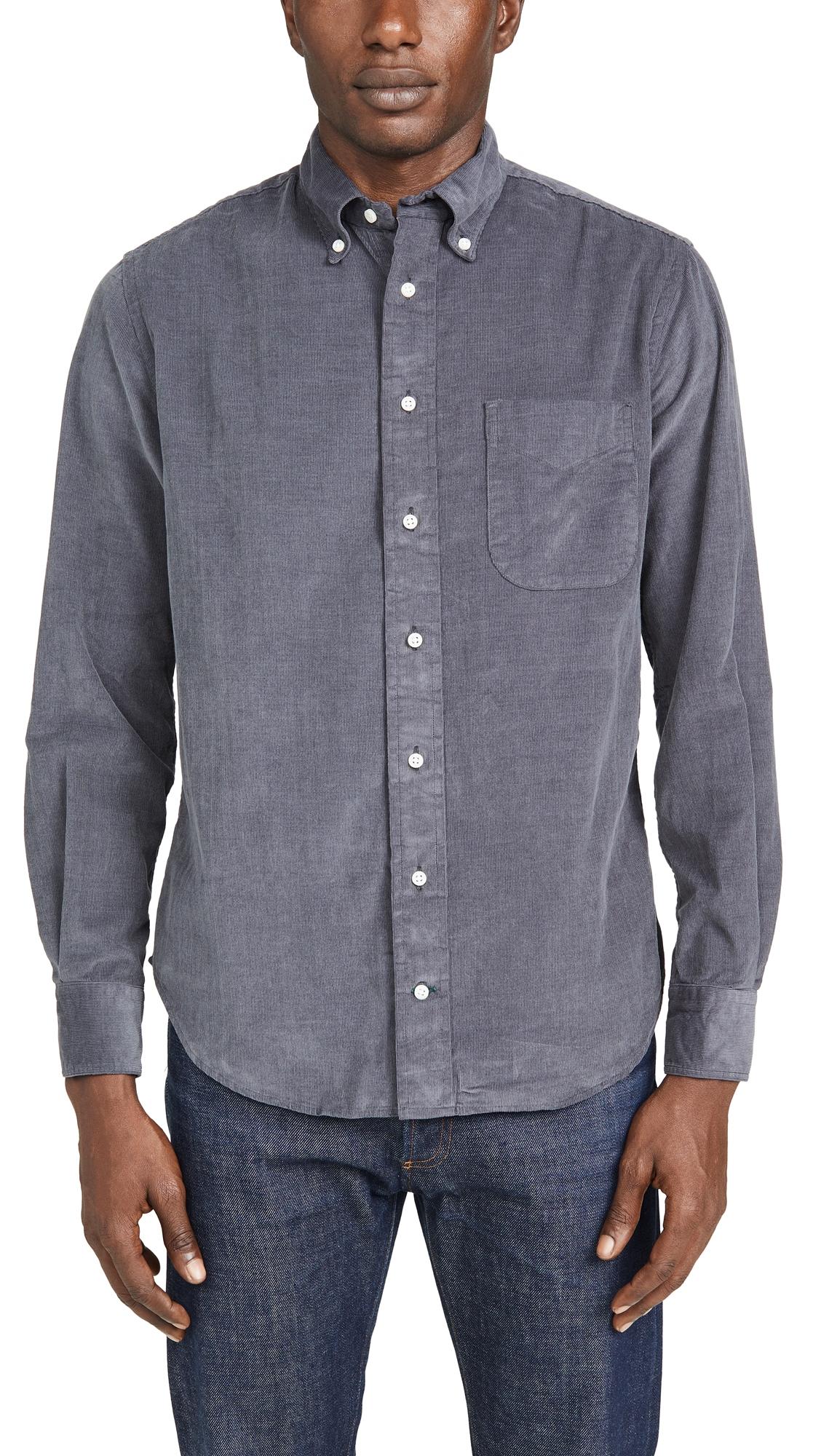 Gitman Brothers Vintage Corduroy Button Down Shirt in Grey (Gray) for ...