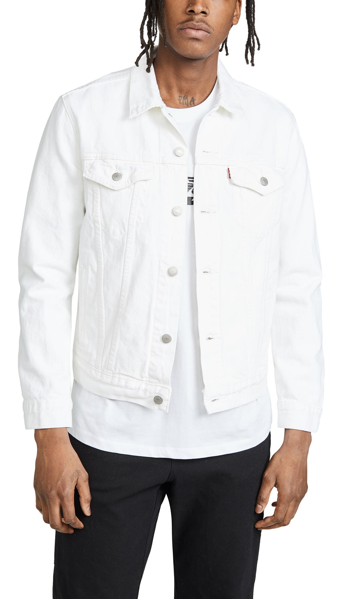 levis white denim jacket mens