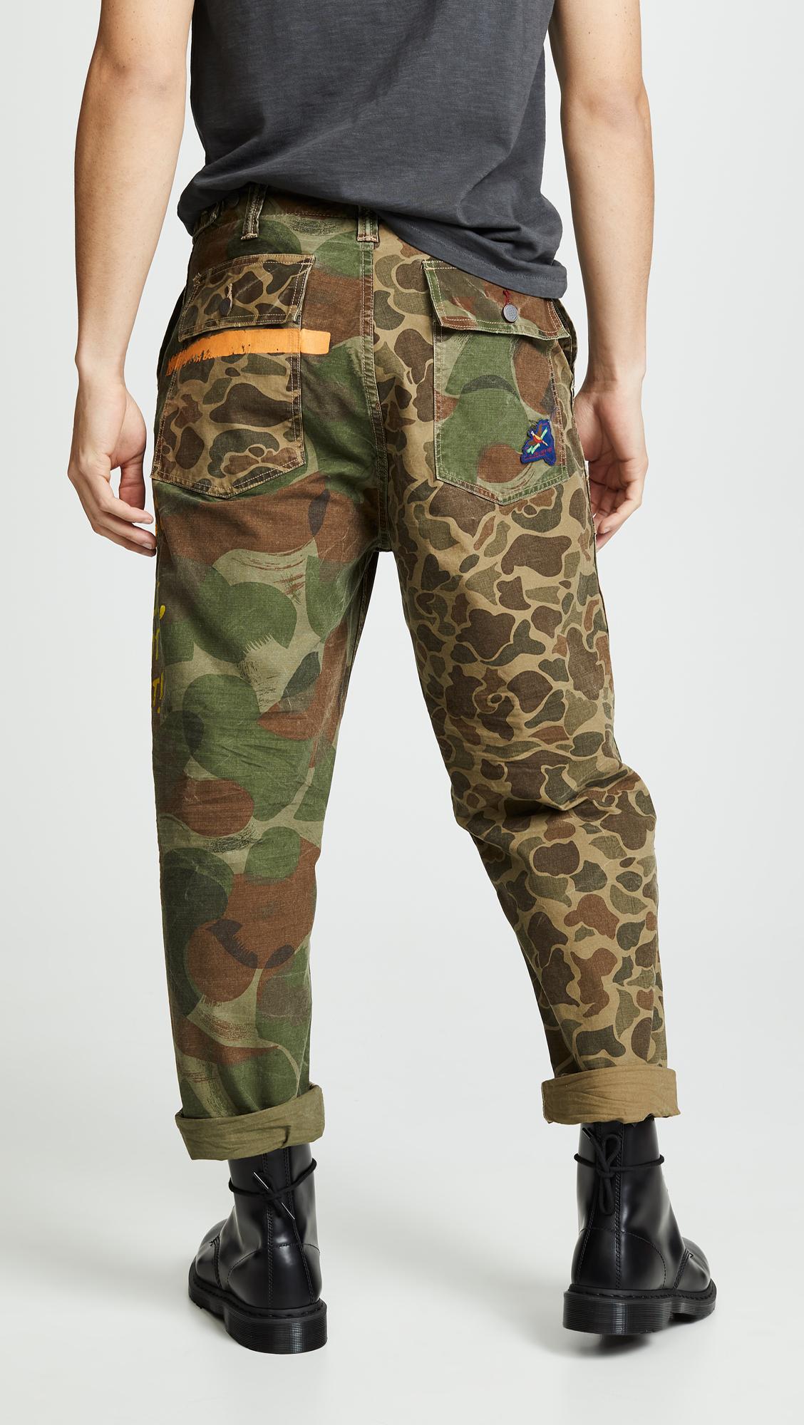 Polo Ralph Lauren Great Outdoors Camo Canvas Patchwork Pants in Green ...