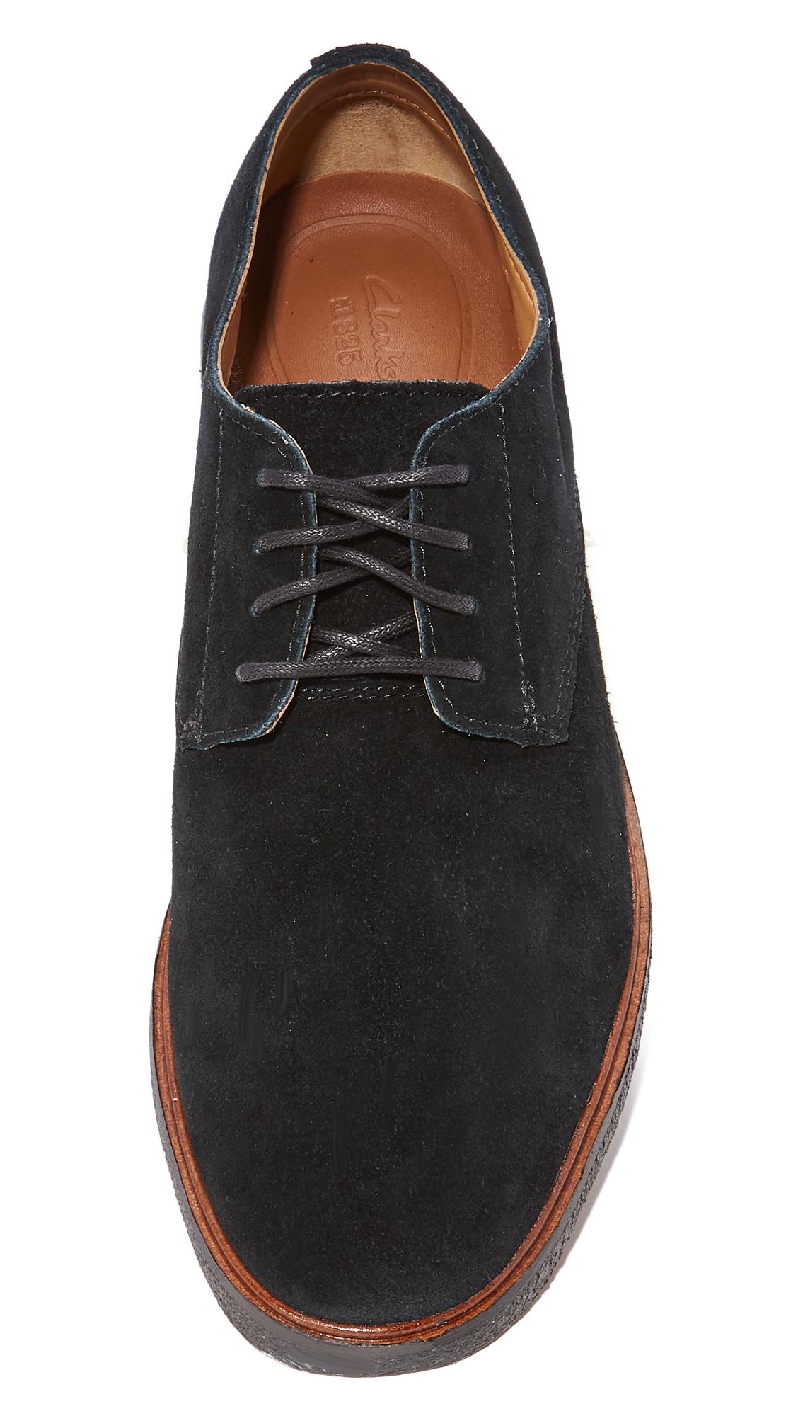 clarks suede oxfords