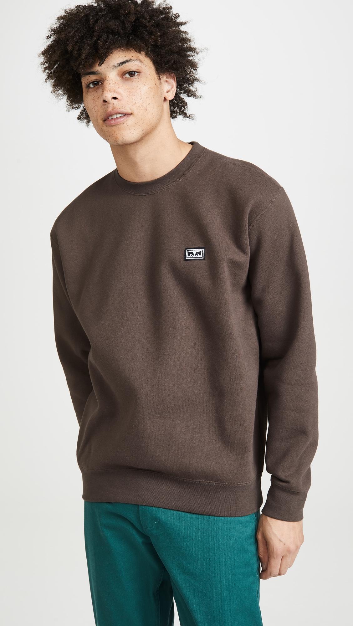 Download Obey Fleece All Eyez Pullover Crew Neck Sweatshirt in ...