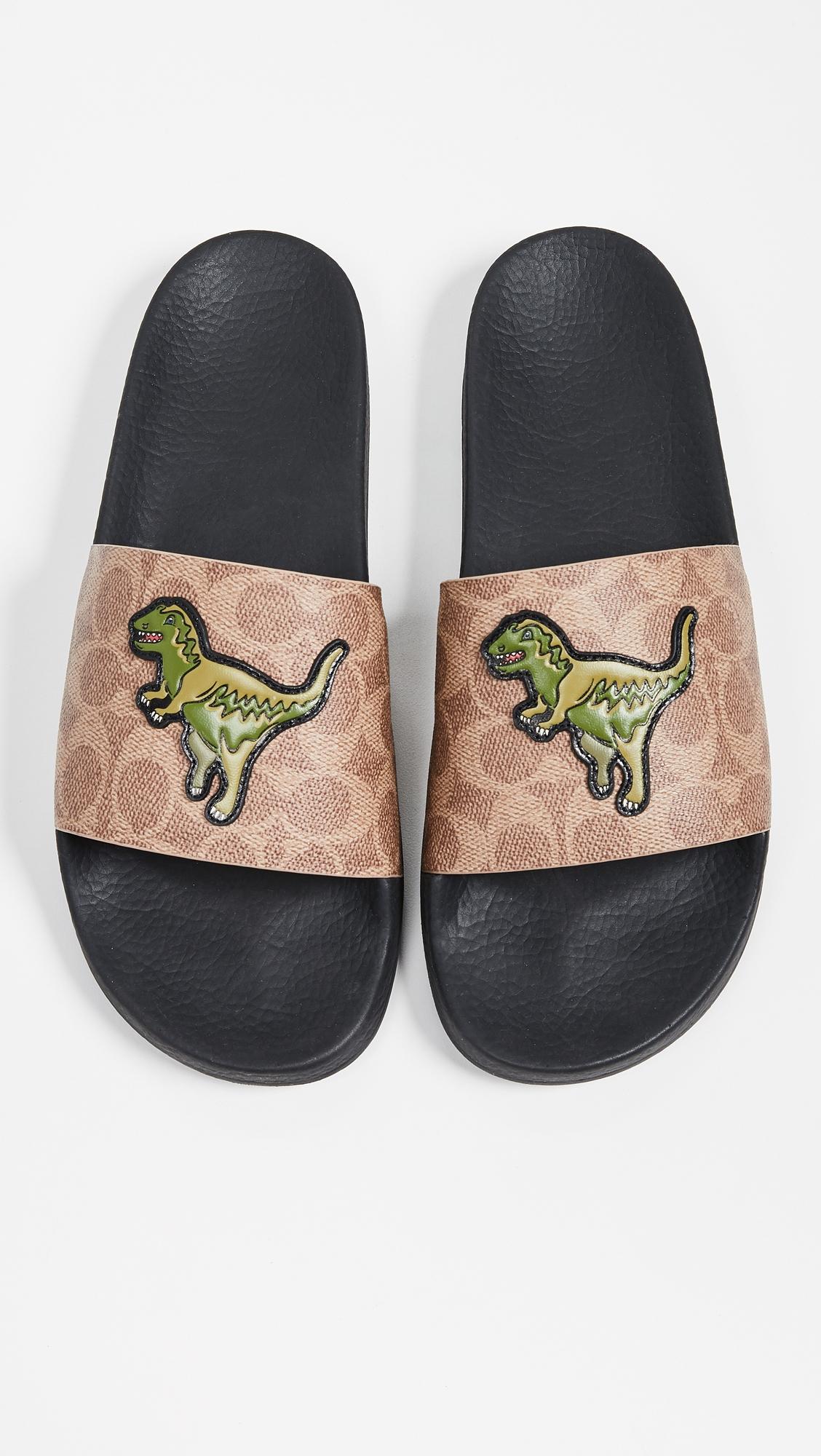 COACH Canvas Rexy Pool Slide Sandals for Men Save 48 Lyst