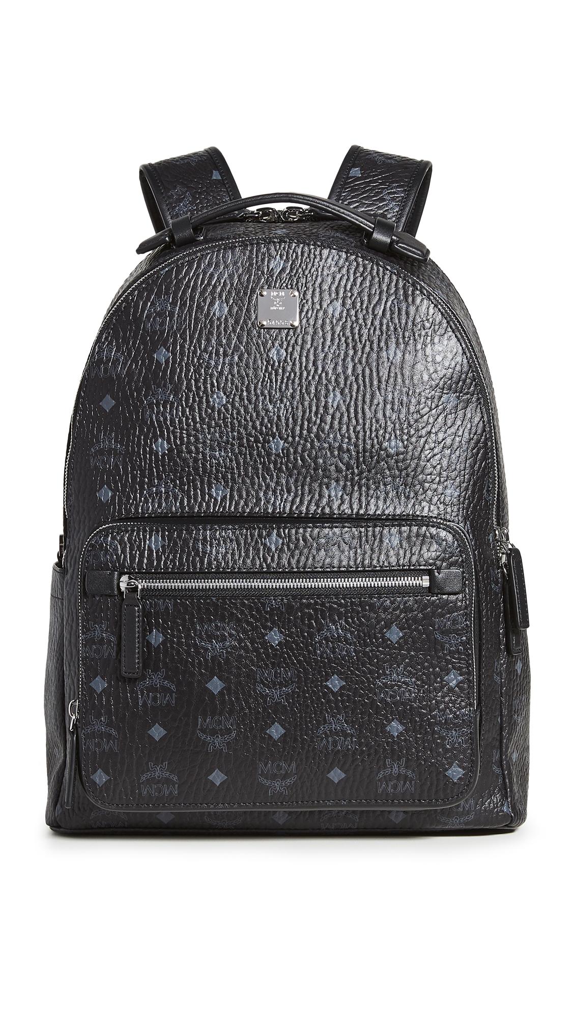 MCM Canvas Stark Visetos Backpack in Black for Men - Lyst