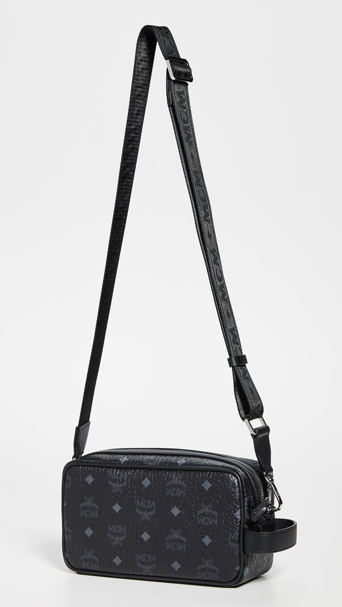 MCM Canvas Visetos Original Small Crossbody Bag in Black for Men - Lyst