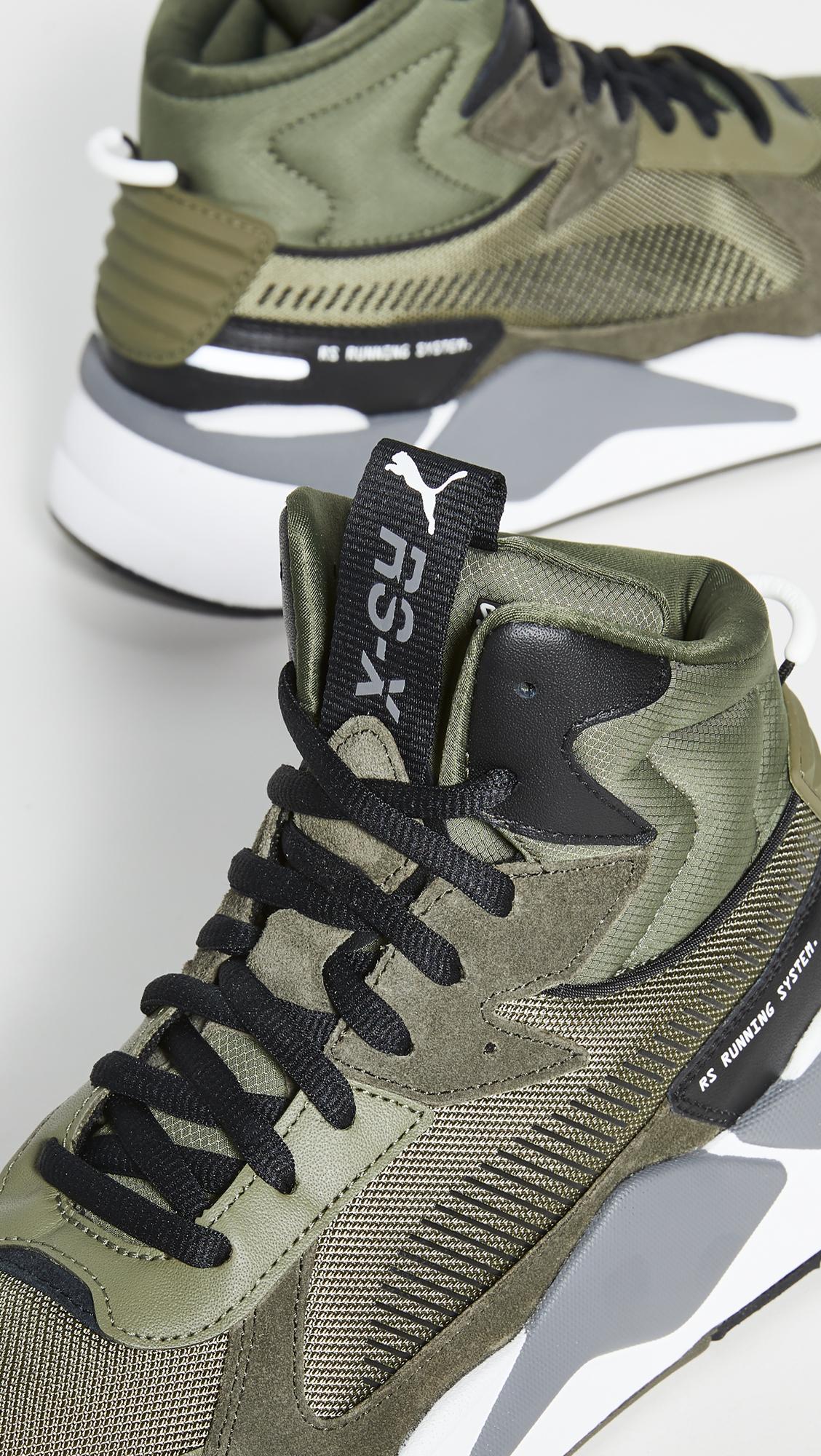 puma rsx olive green