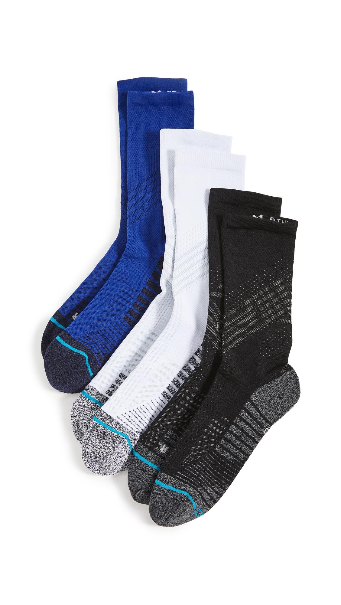 Stance Synthetic Athletic Crew 3 Pack Socks in Blue for Men Lyst