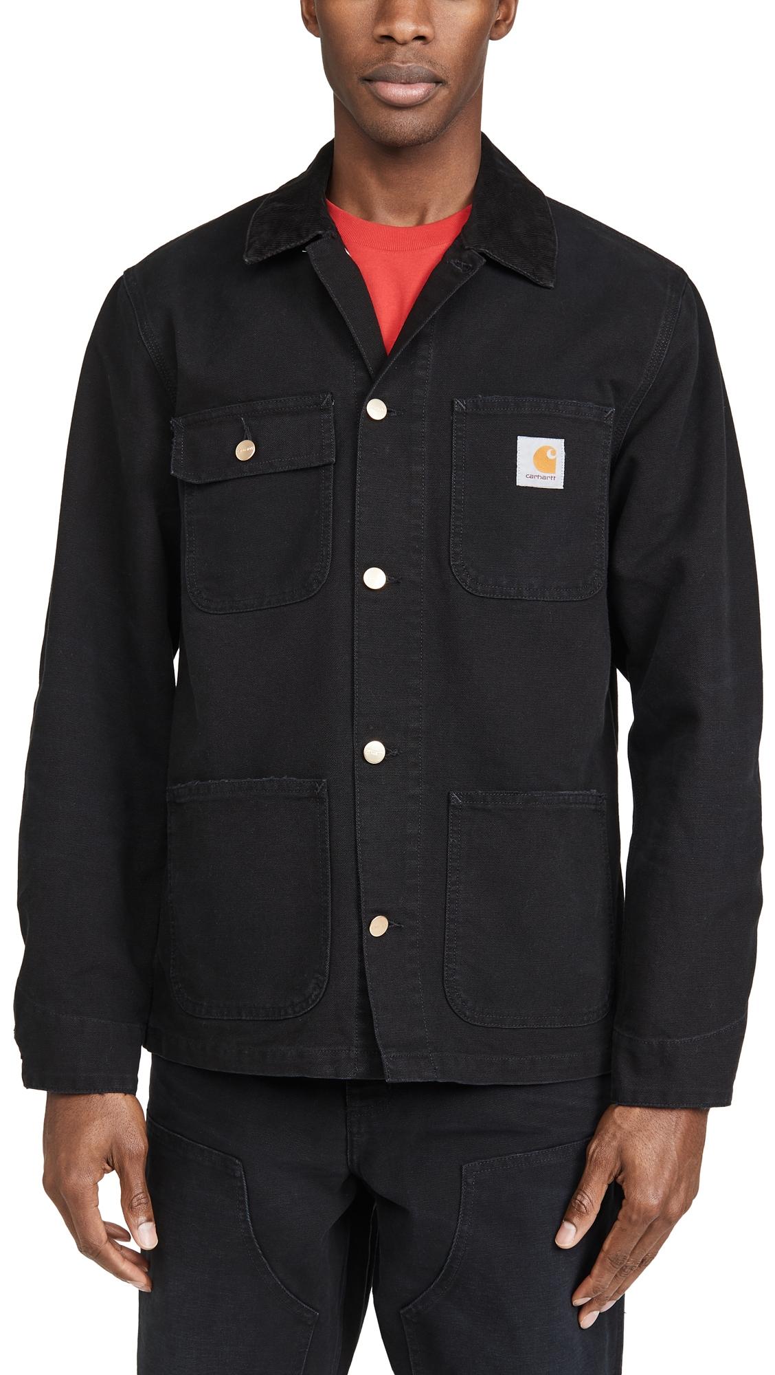 Carhartt WIP Aged Canvas Michigan Chore Coat in Black for Men Lyst