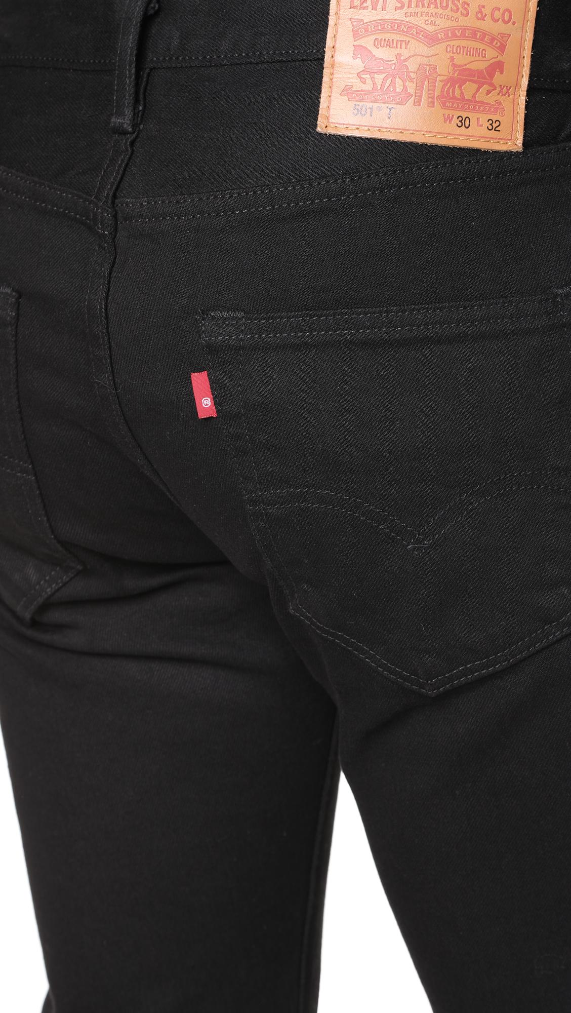 levi's tapered black jeans