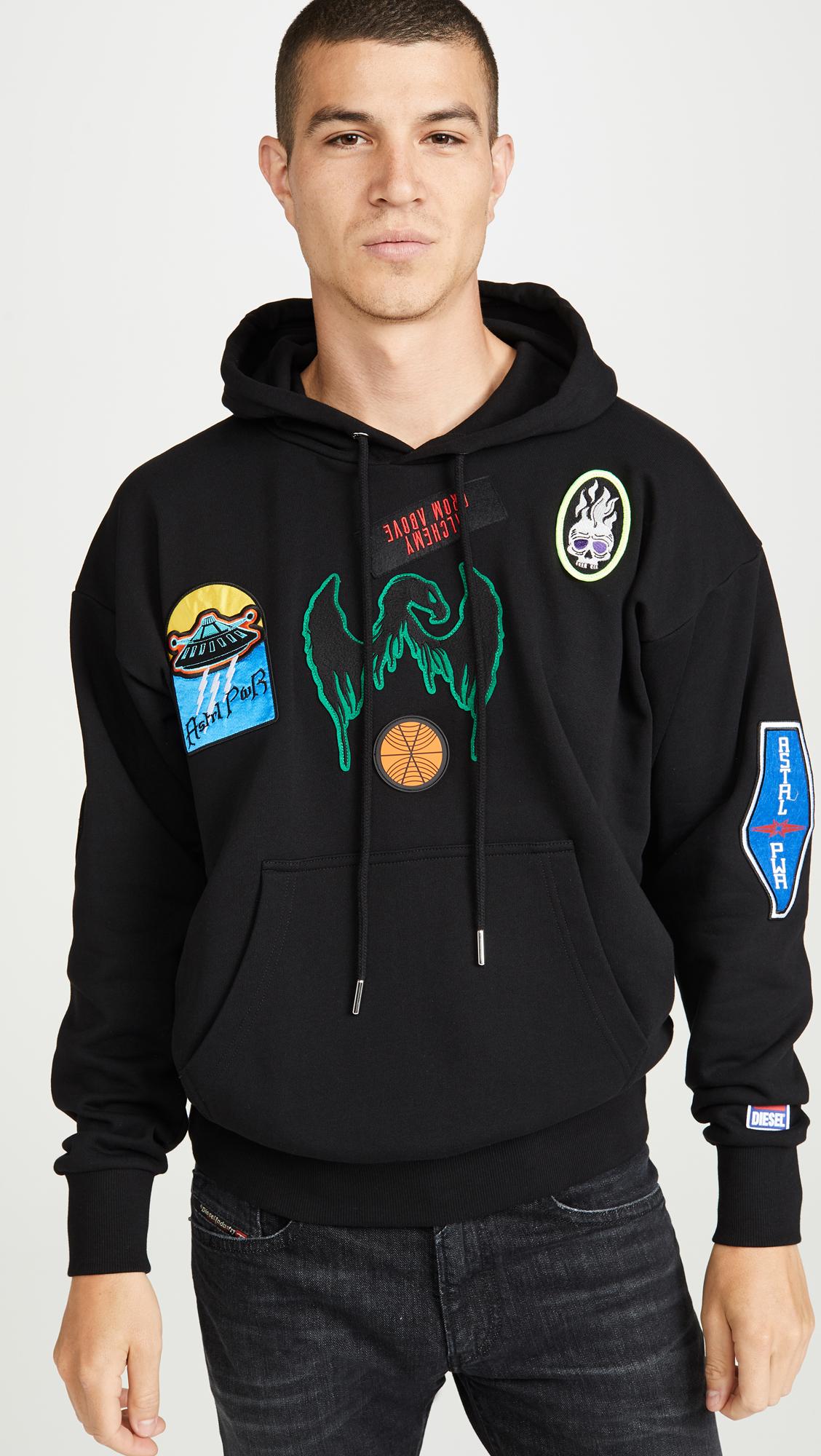diesel patch hoodie