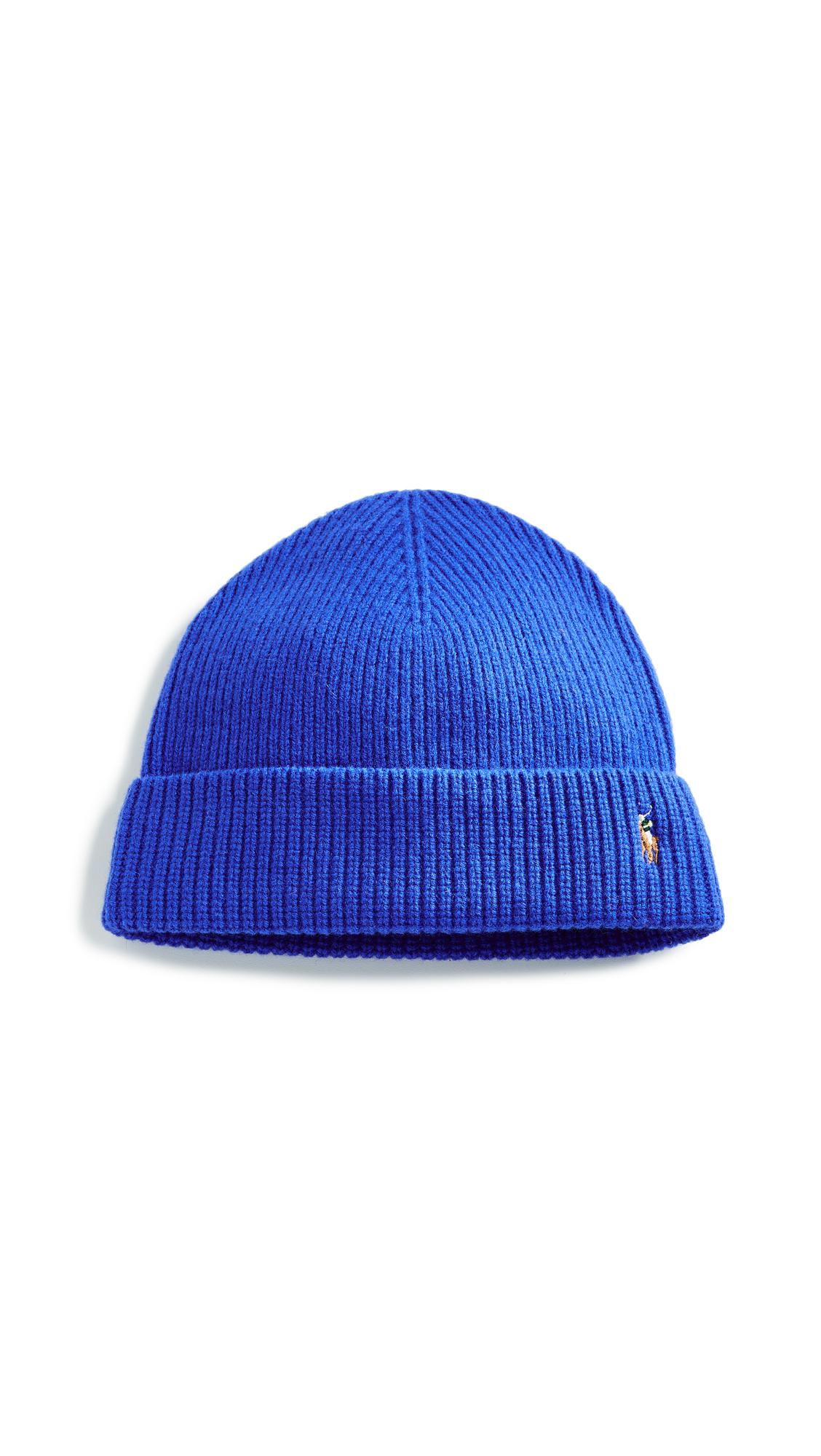 blue polo beanie