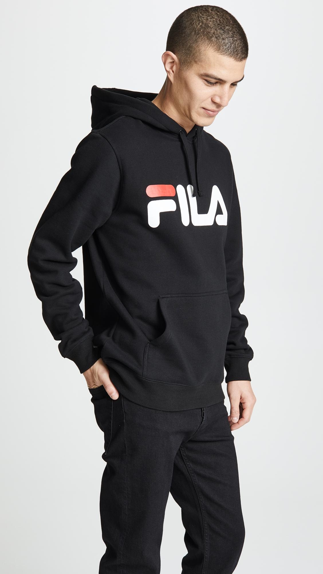 fila hoodie mens black