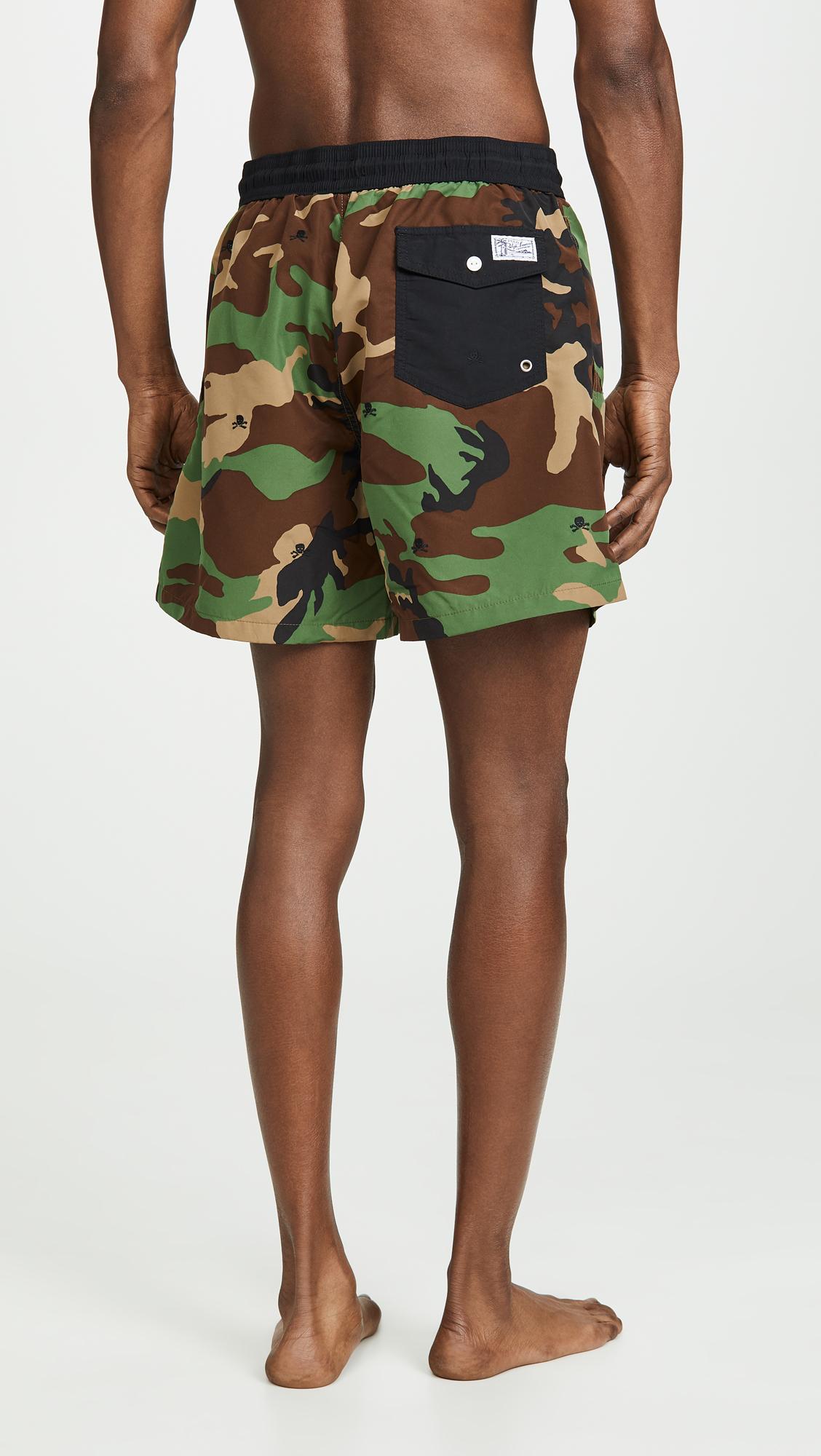 polo camo swim trunks