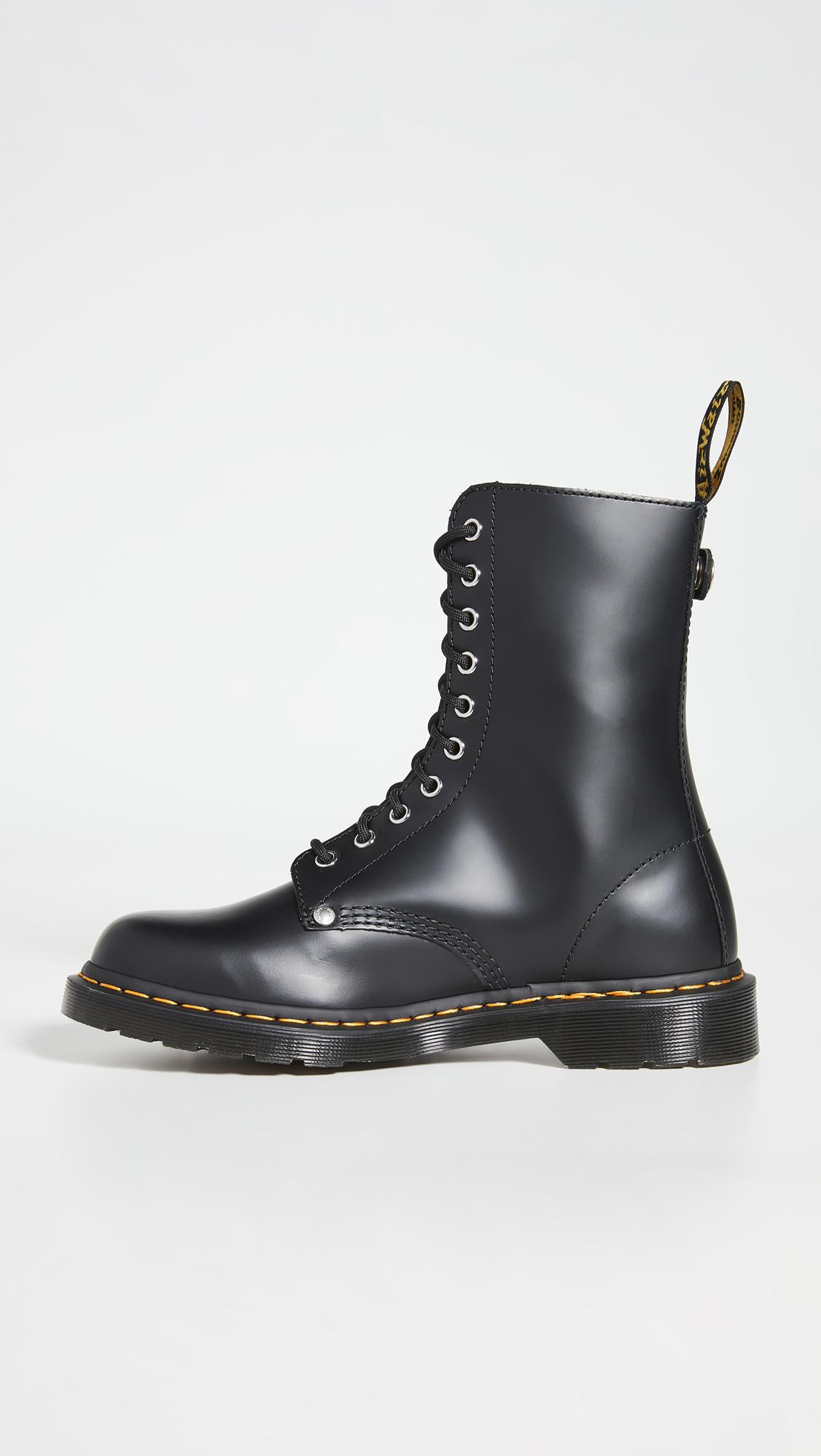 dr martens 1490 10 eye bex boots in black