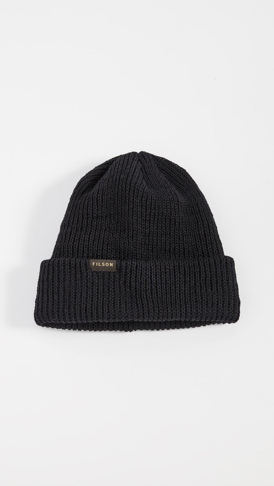 Filson Wool Watch Cap Beanie In Black For Men Lyst