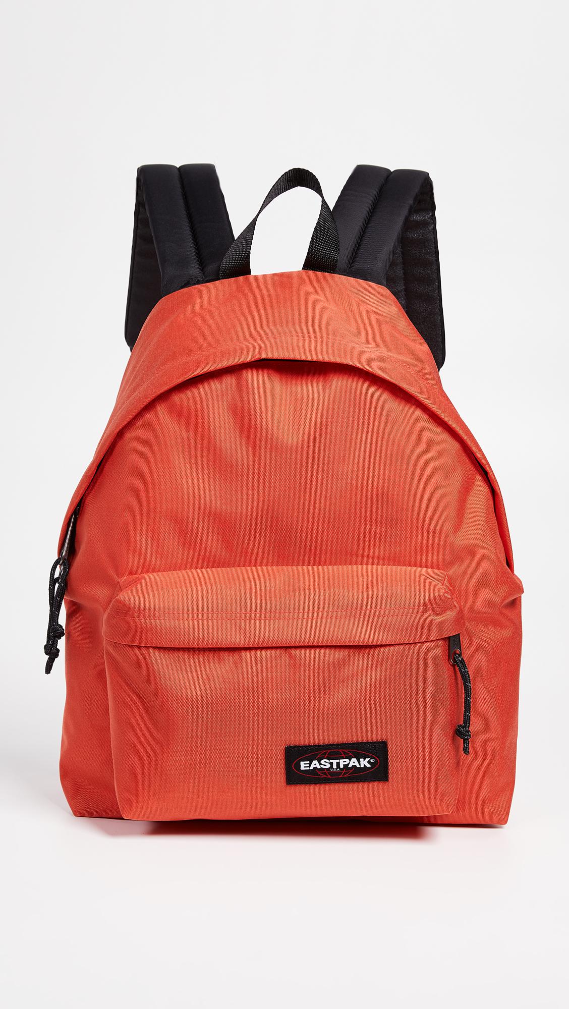 orange eastpak backpack