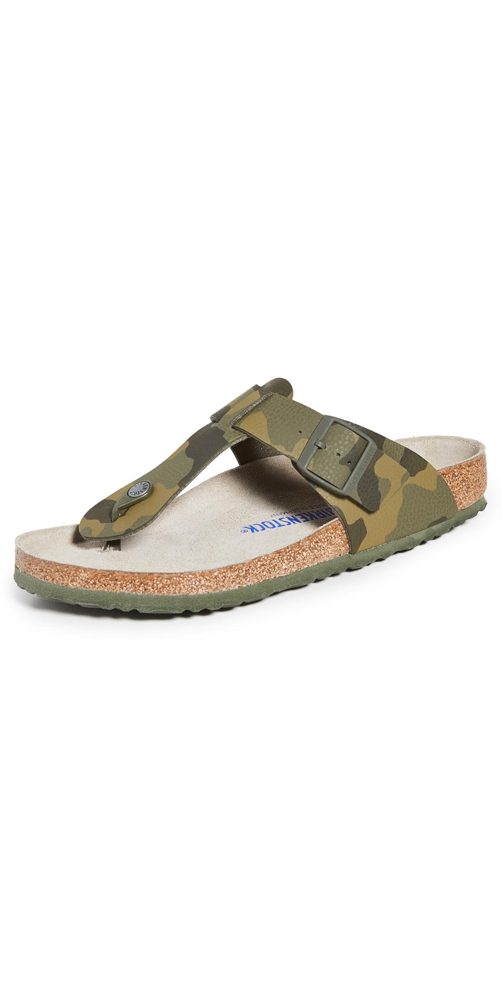 Birkenstock Leather Medina Soft Footbed Sandals In Green For Men Lyst