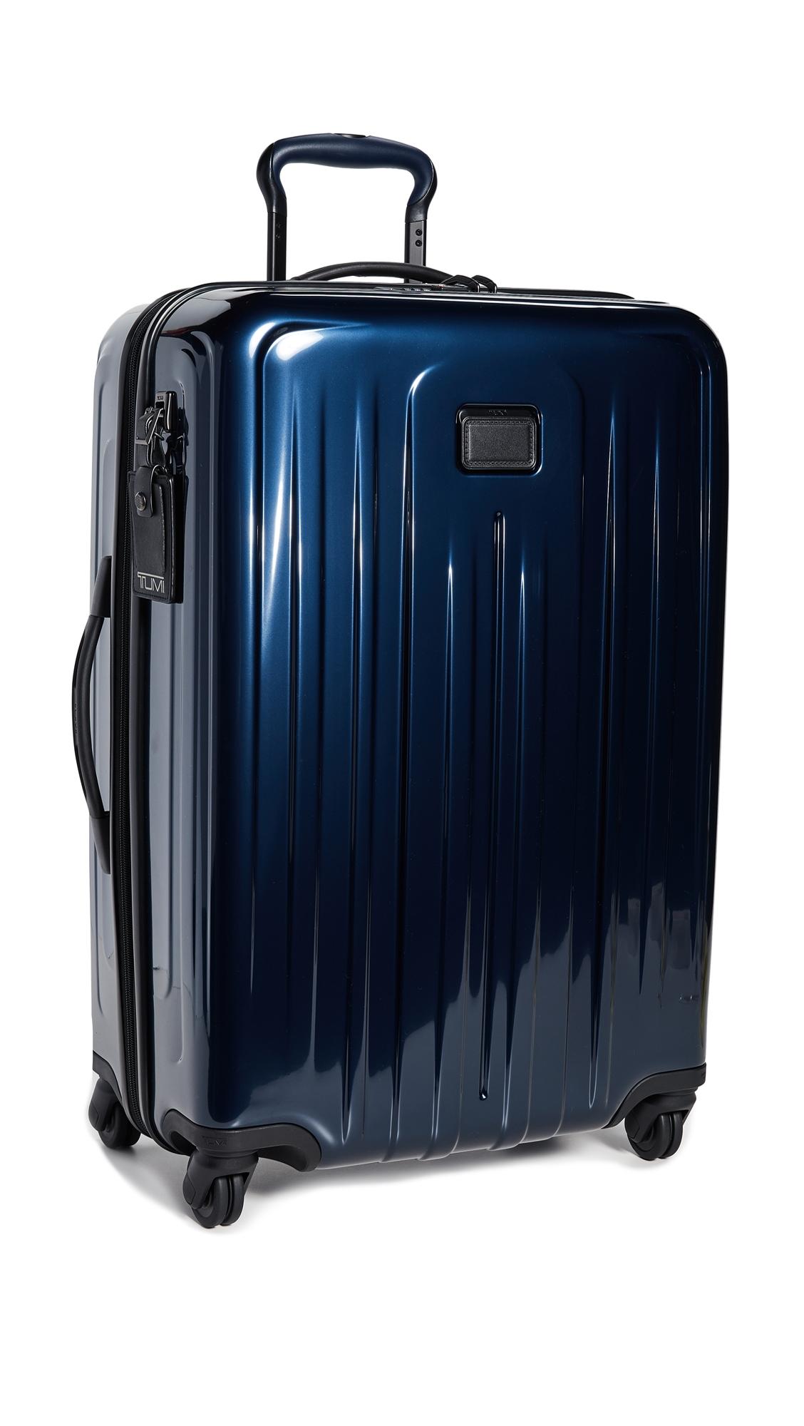 blue 4 wheel suitcase