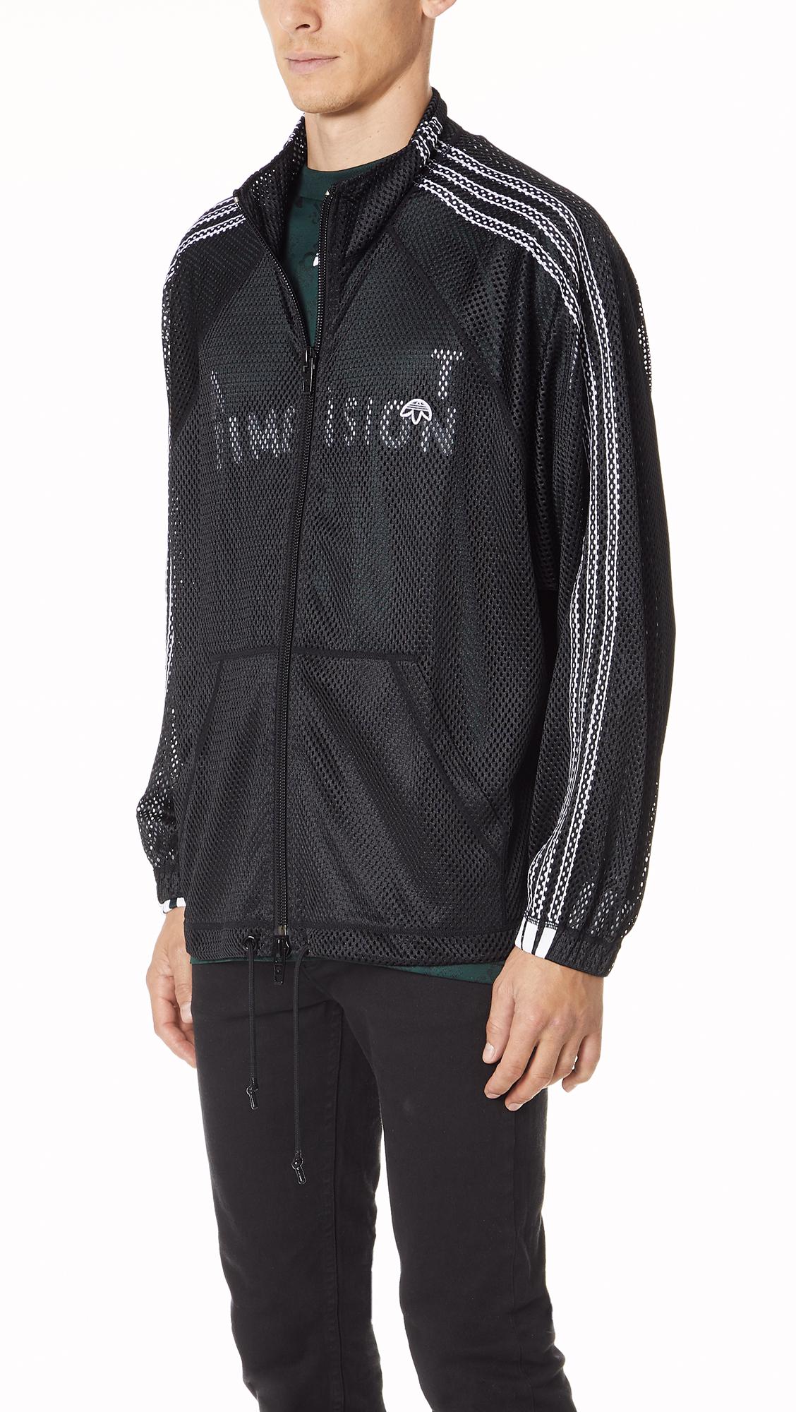 Download Alexander Wang Synthetic Aw Mesh Track Jacket in Black for ...