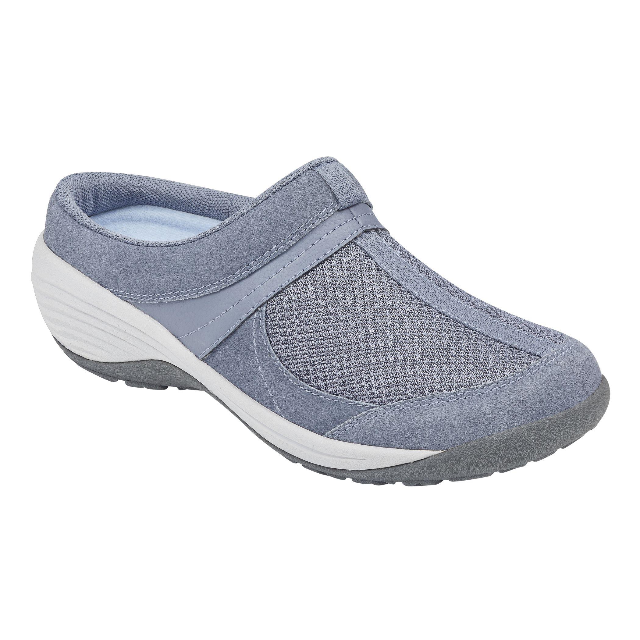 Easy Spirit Suede Illie Wedge Clogs in Blue Lyst