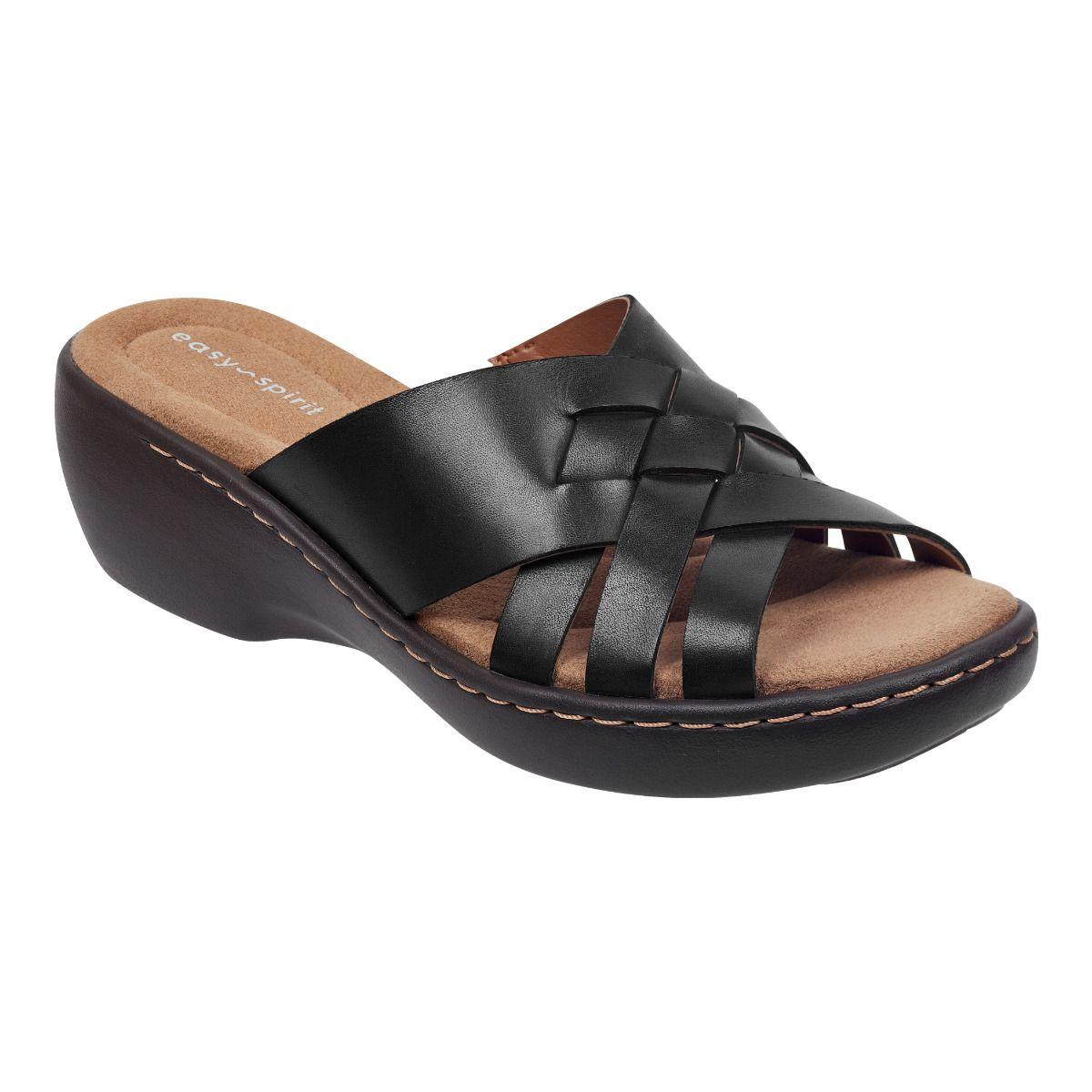 Easy Spirit Leather Dakota Slip-on Sandals in Ivory Leather (Brown) - Lyst