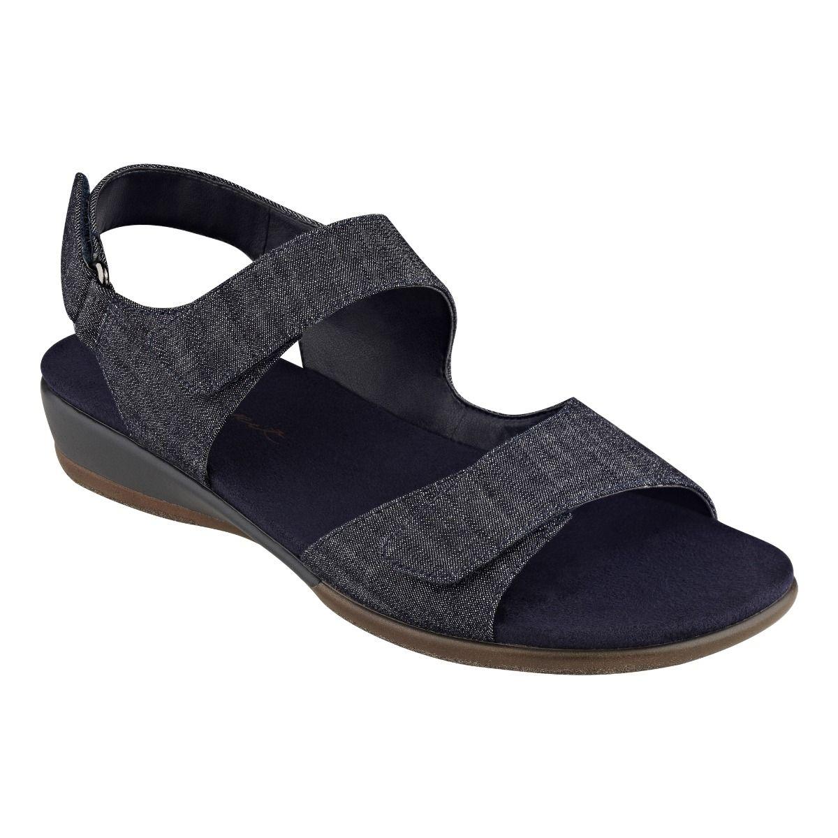 Easy Spirit Leather Hartwell Flat Sandals - Lyst