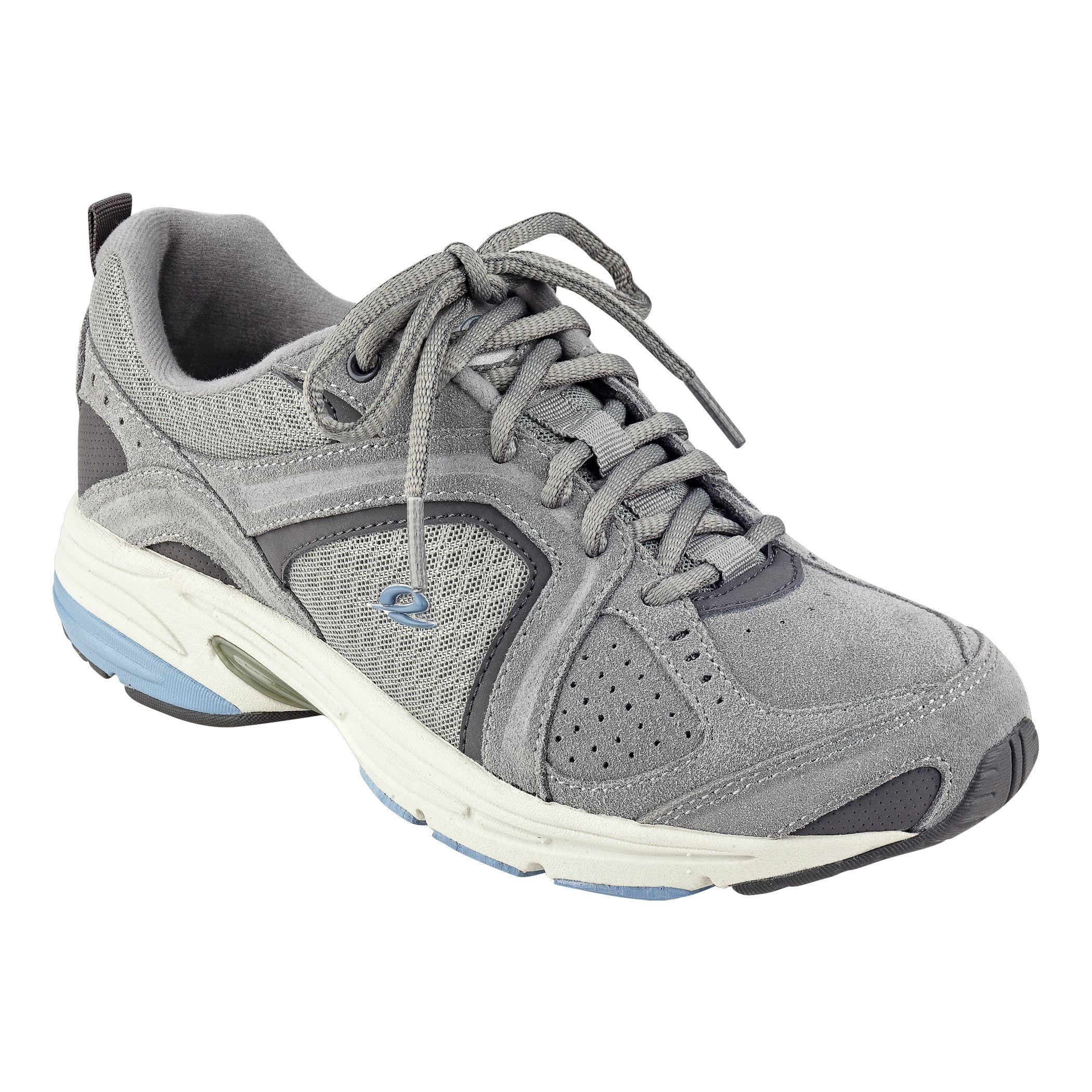 Easy Spirit Zamper Suede Walking Shoes in Brown Suede