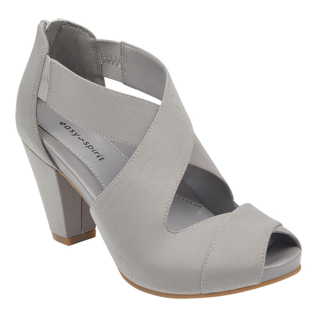 renske fabric peep toe heels