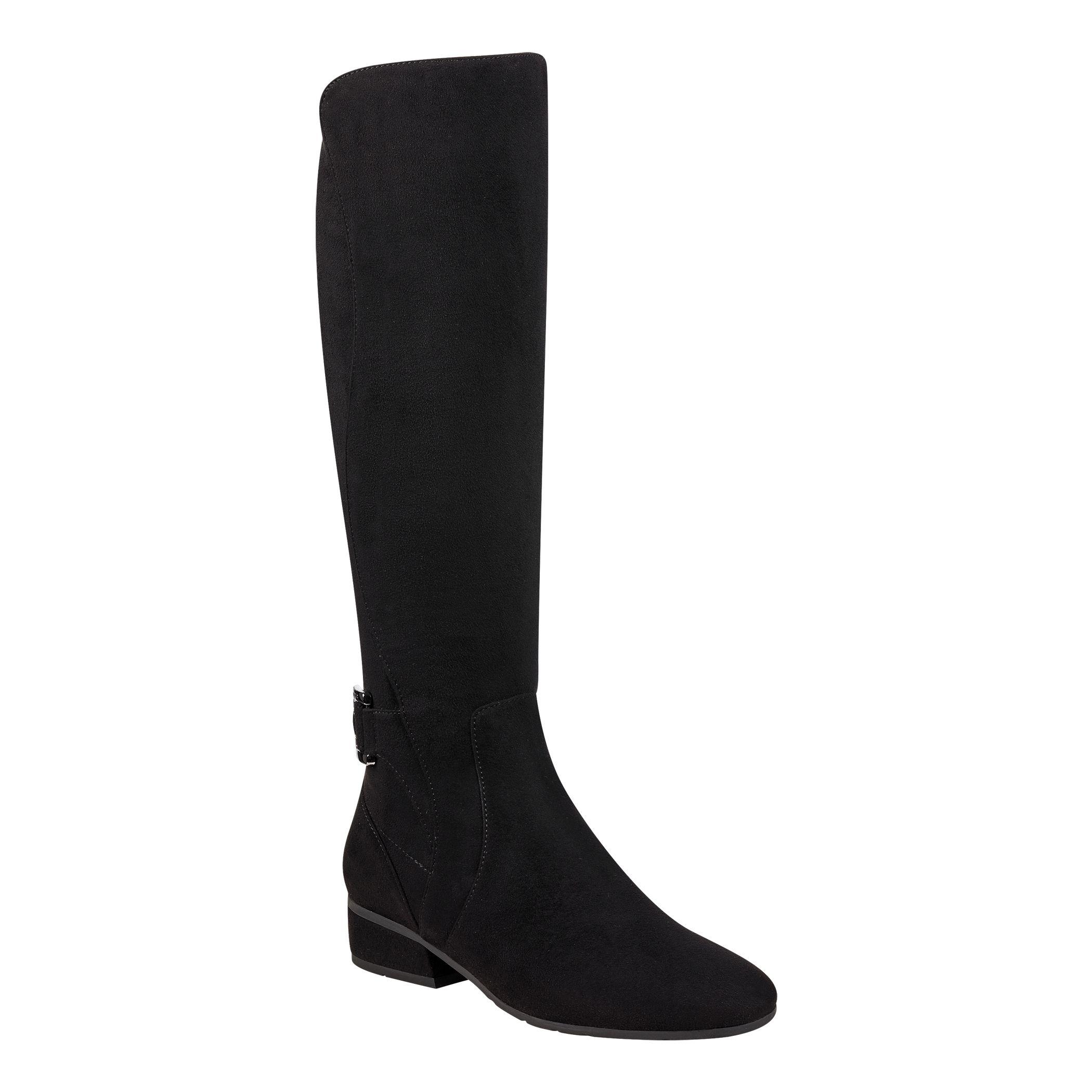 black suede riding boots