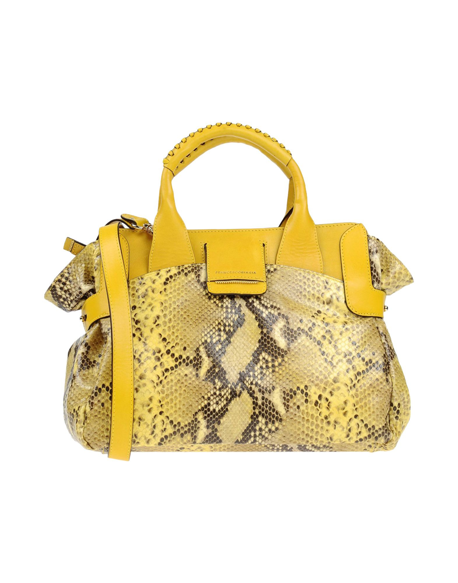 Francesco Biasia Leather Handbag in Yellow - Lyst