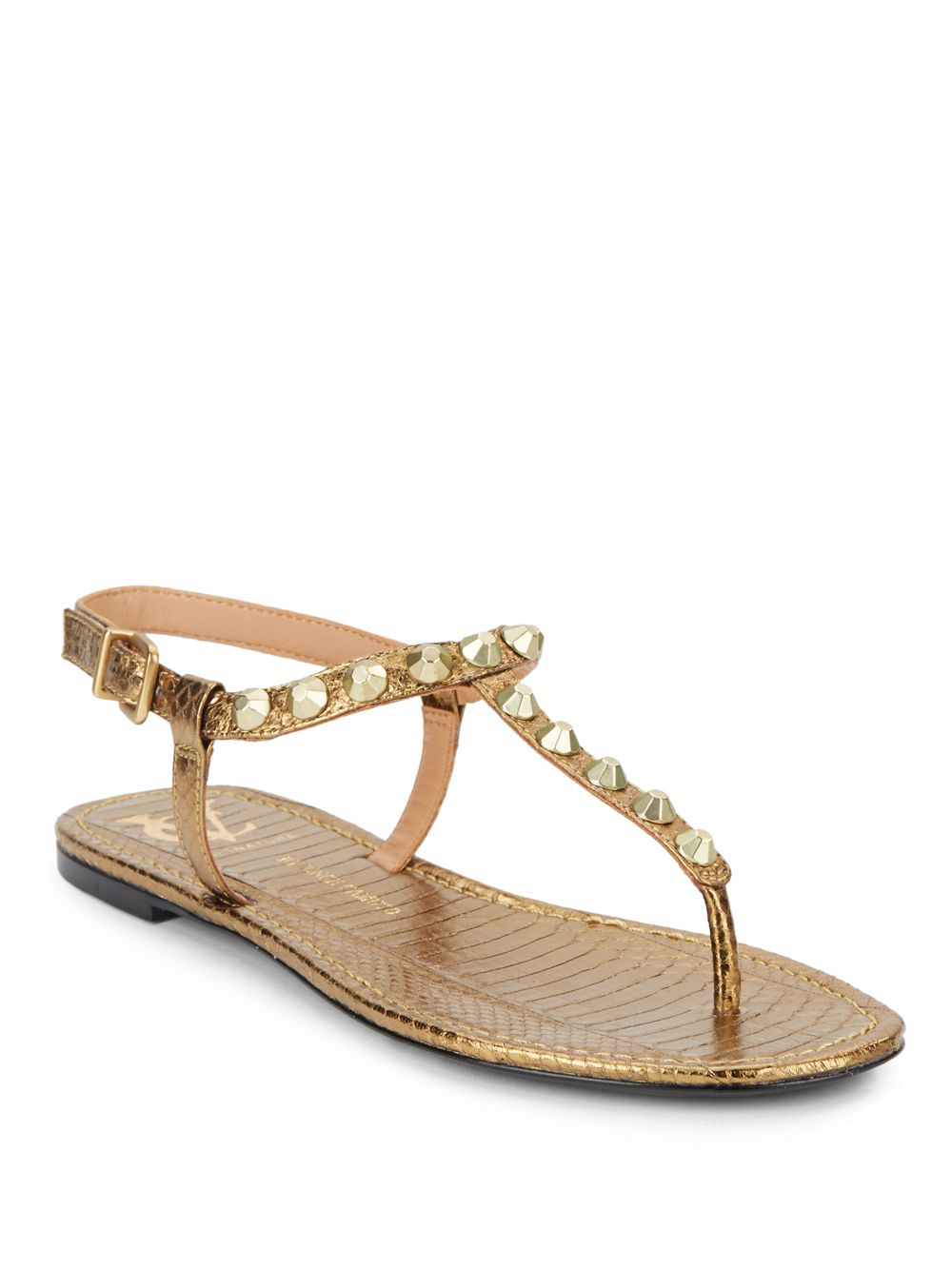 studded t strap sandals