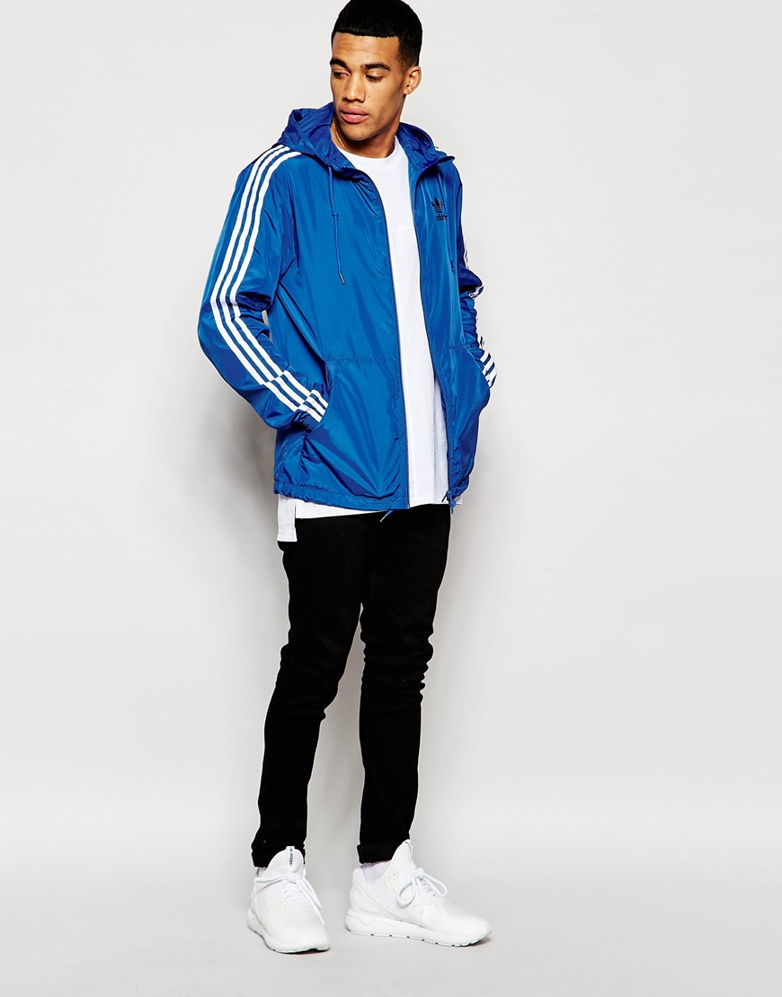 adidas Originals Itasca Windbreaker Jacket Aj6975 in Blue for Men | Lyst