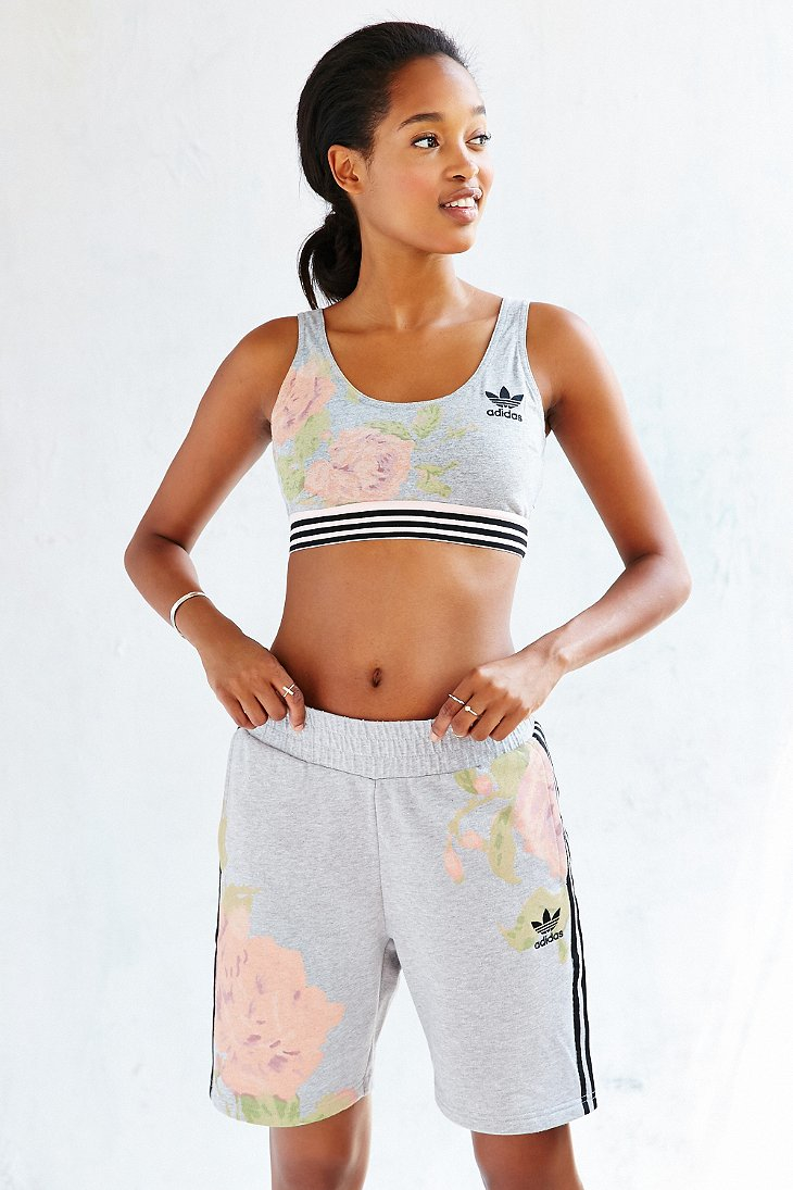 adidas Originals Pastel Rose Basketball Short in Grey (Gray) - Lyst