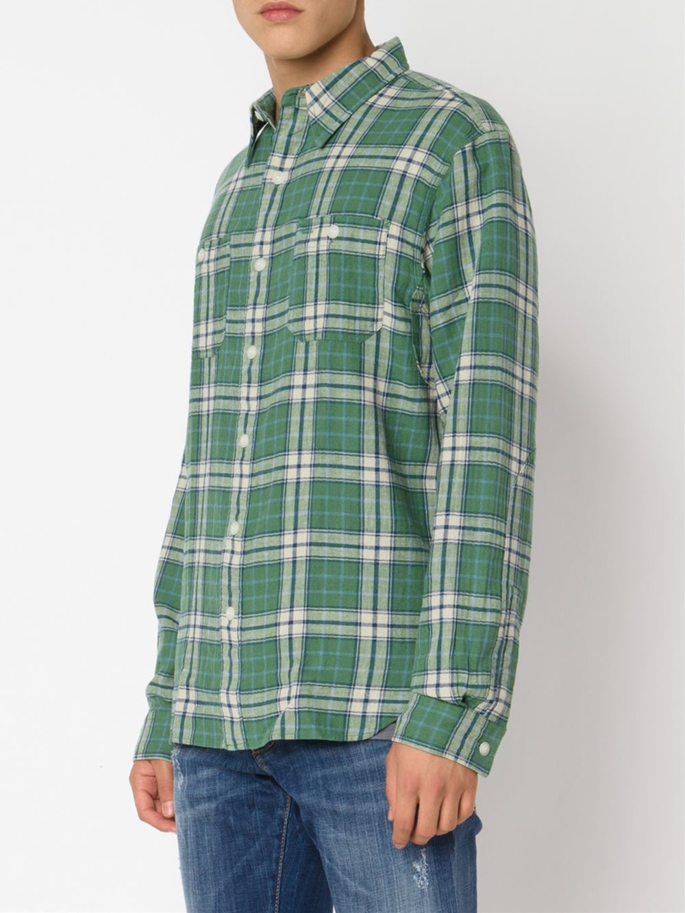 Rrl Plaid Shirt in Green for Men (vintage green) Lyst