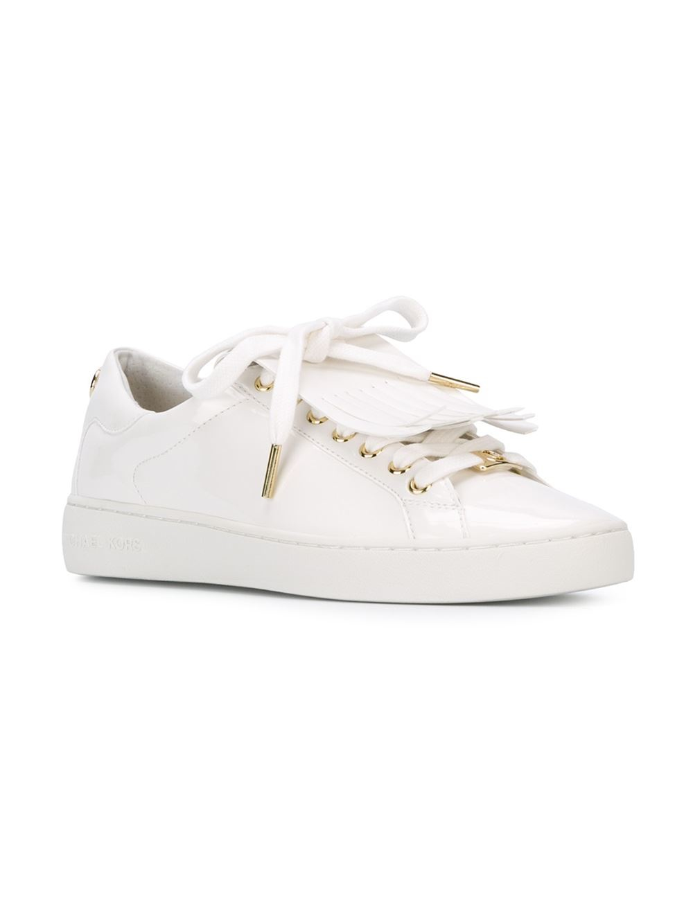 MICHAEL Michael Kors Fringe Detail Sneakers in White | Lyst