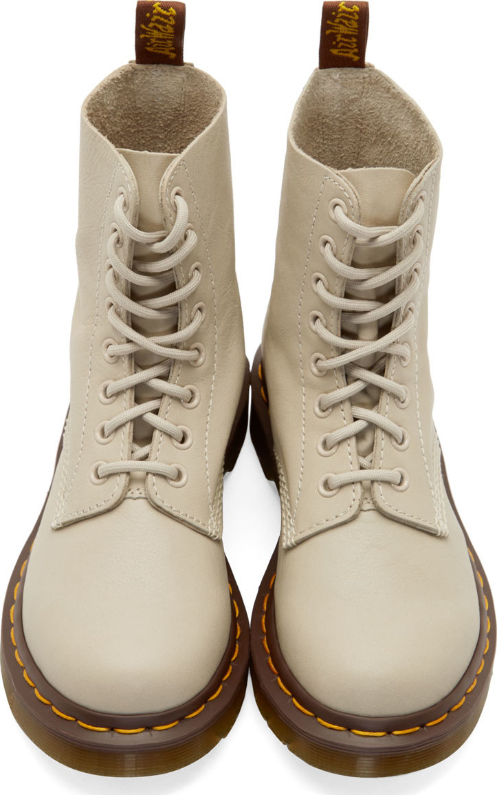 Dr. Martens Ivory Soft Leather Pascal Boots in White | Lyst