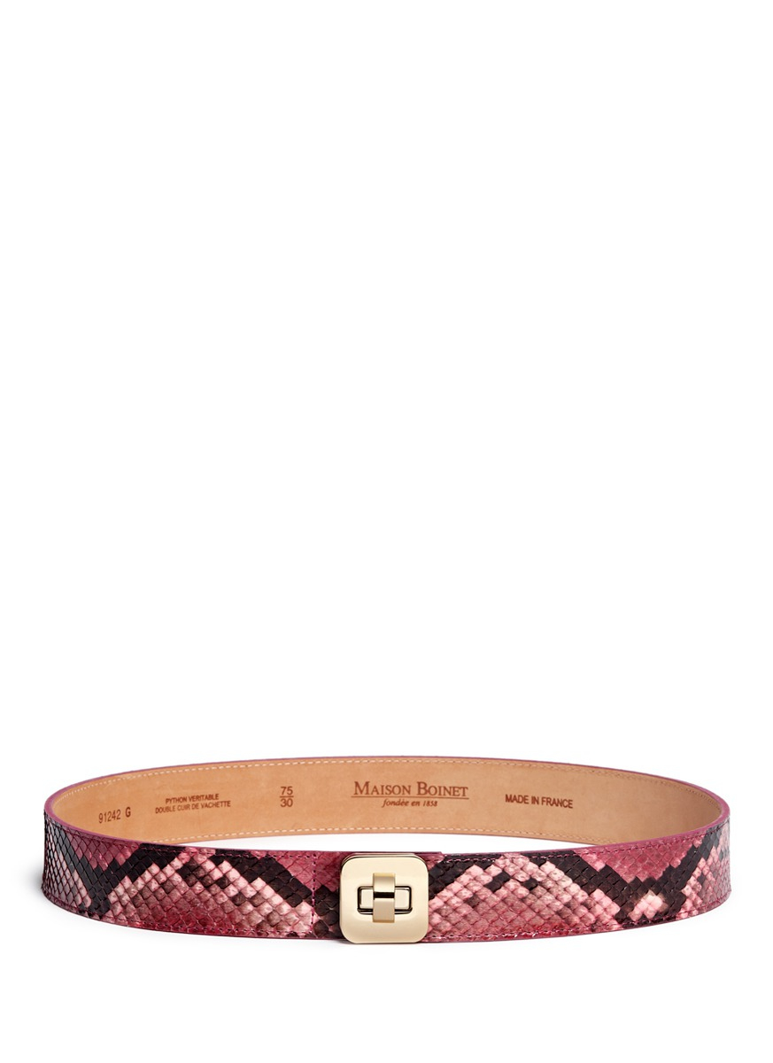 prada python print exotic leathers belt  