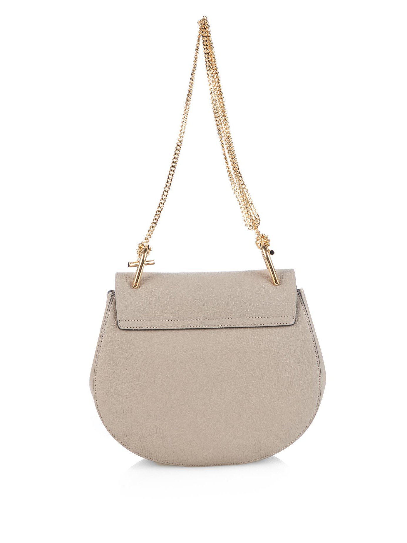 Chlo Drew Small Leather Shoulder Bag in Gray (GREY) | Lyst  