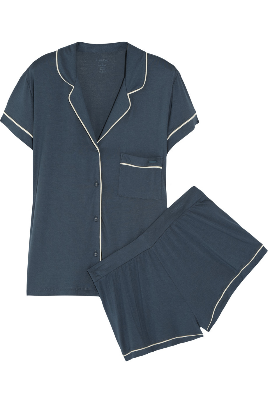 Calvin klein Structure Stretch-Jersey Pajama Set in Blue | Lyst