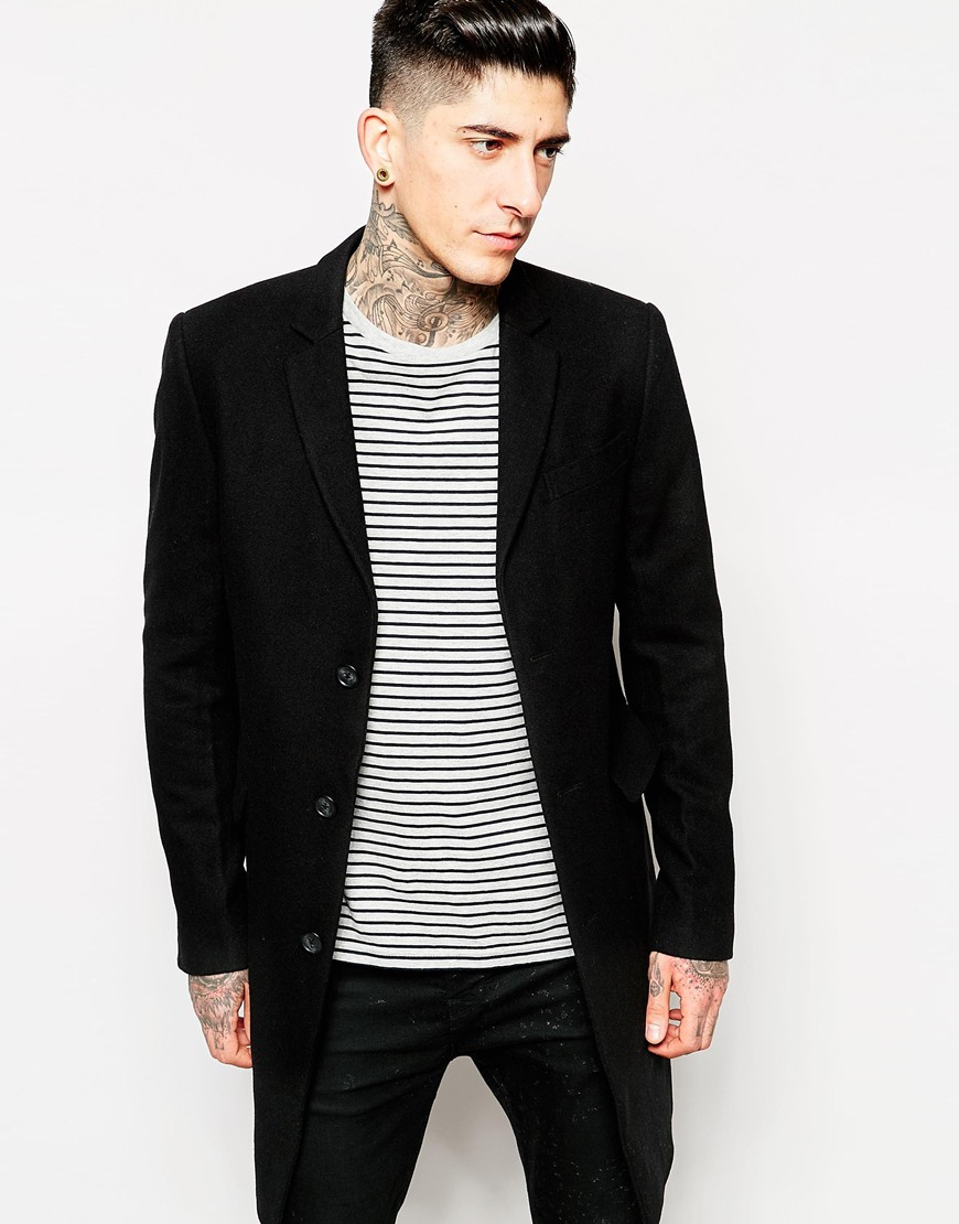 Minimum Overcoat In Slim Fit in Black for Men Lyst
