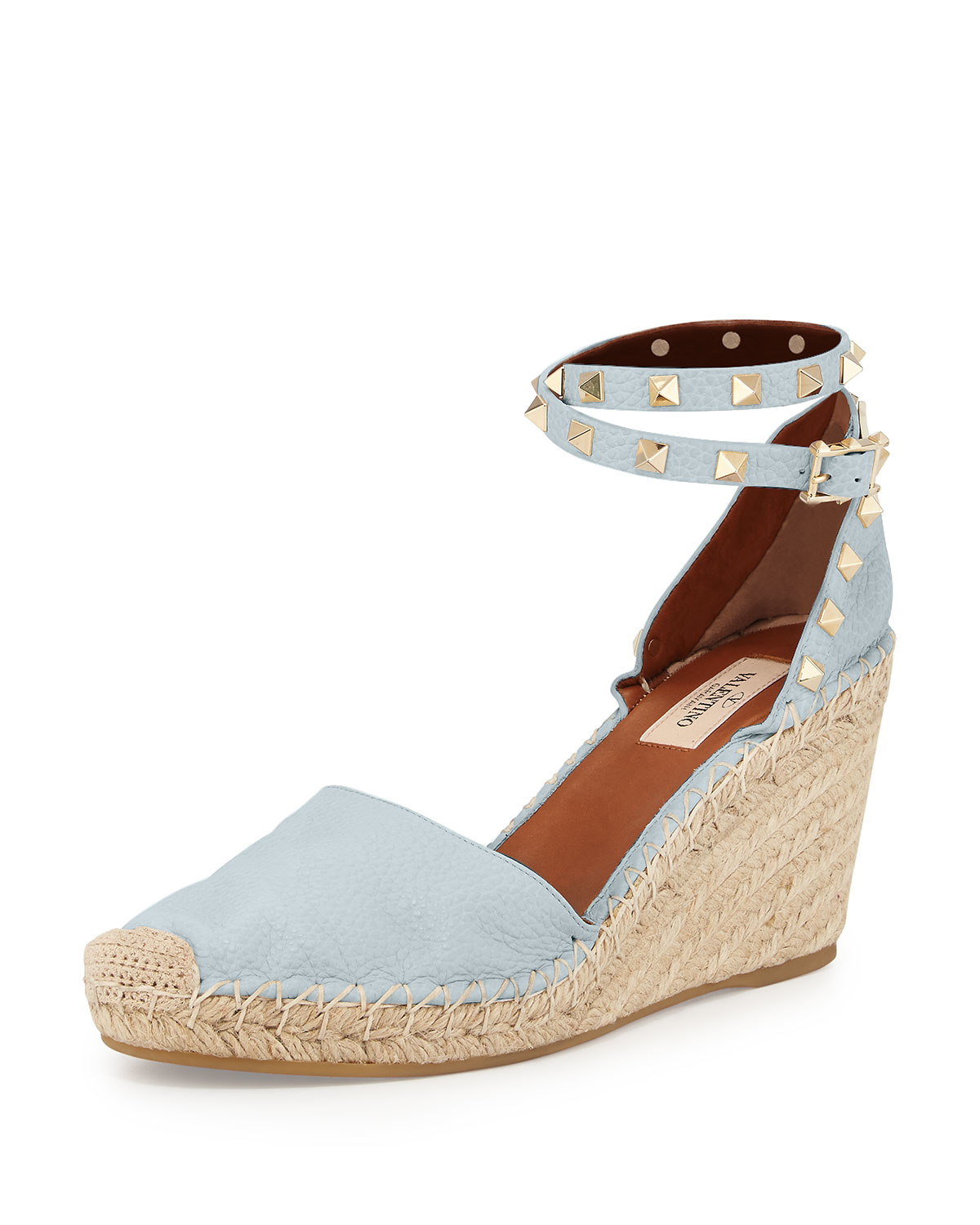 light blue espadrille wedges
