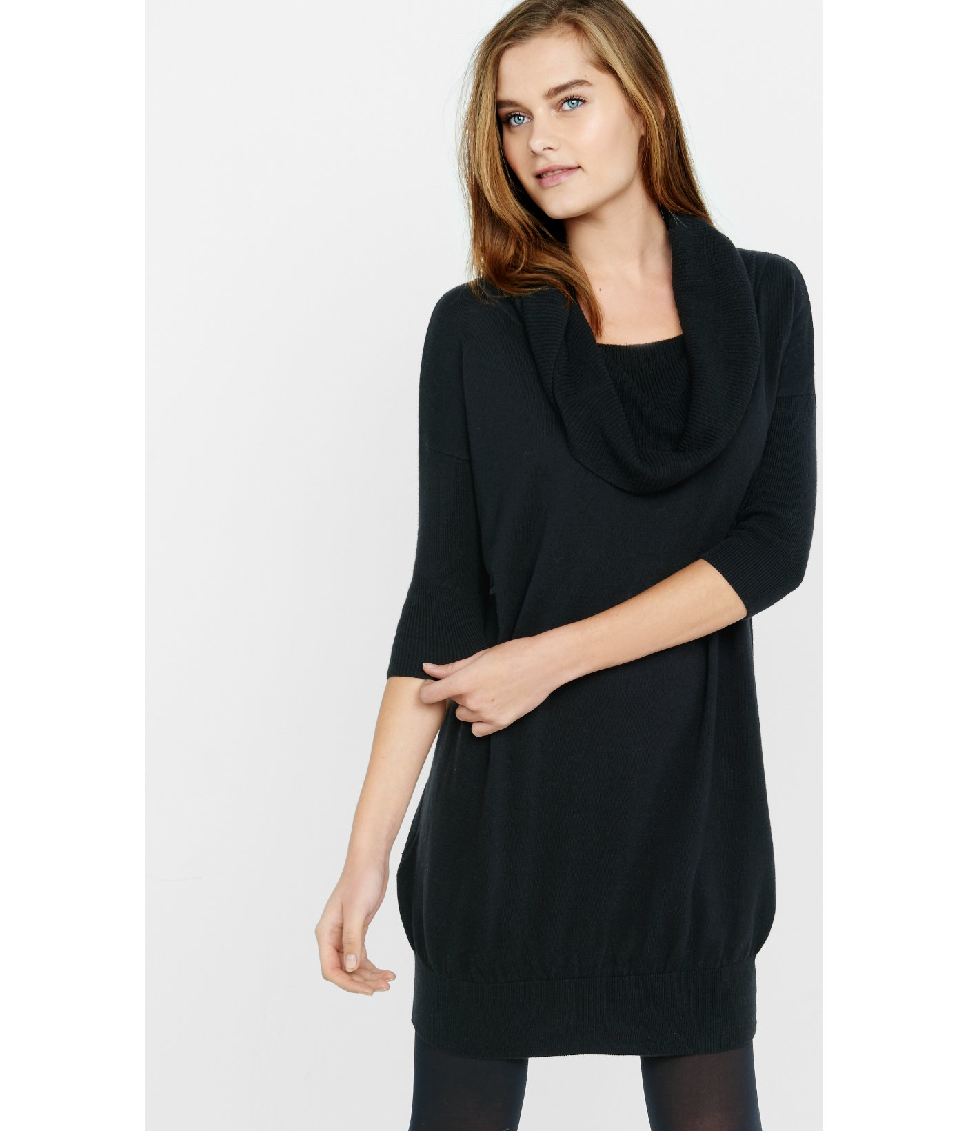 bottom cowl neck cardigan